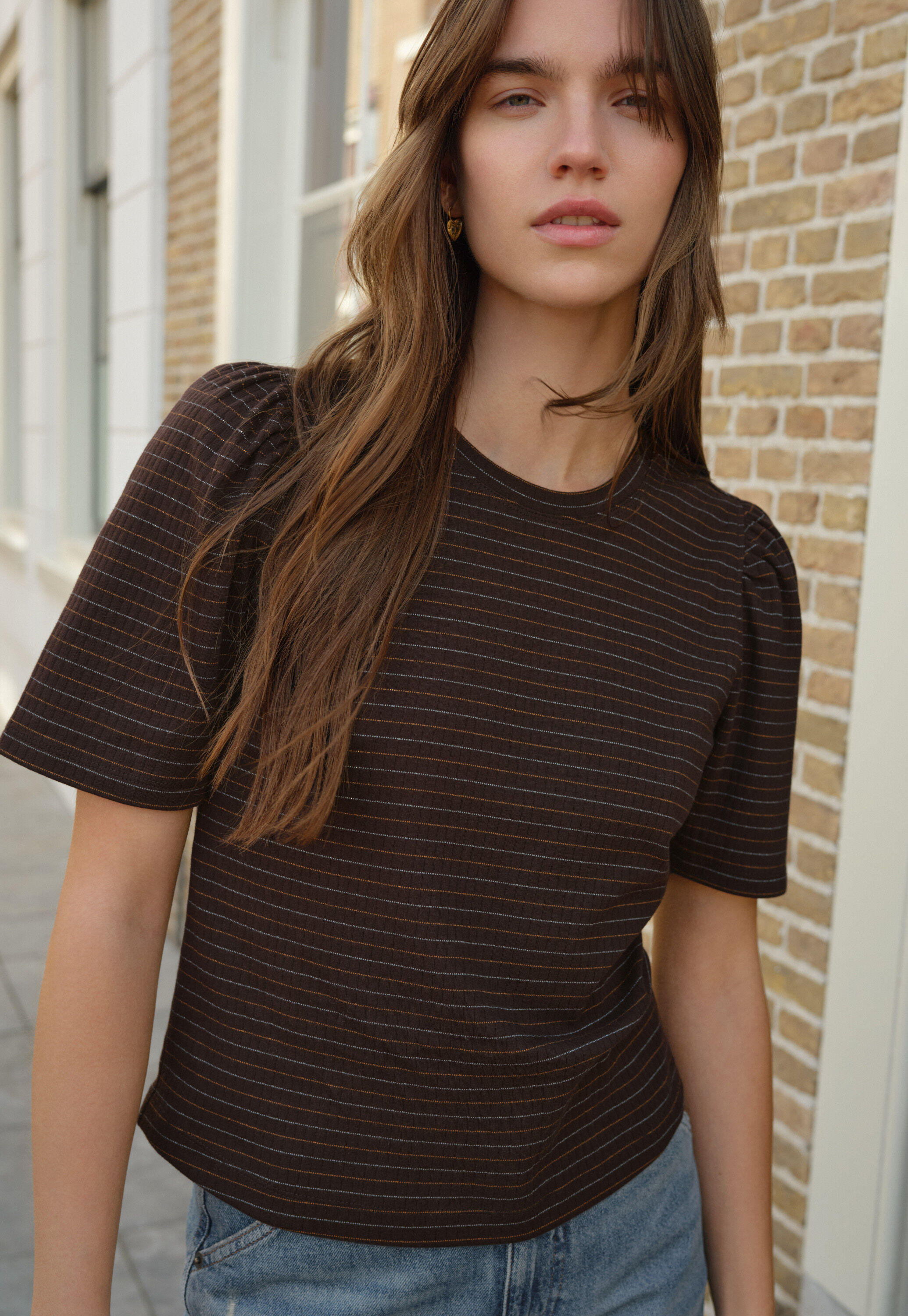 T-Shirt mit Puff&auml;rmeln