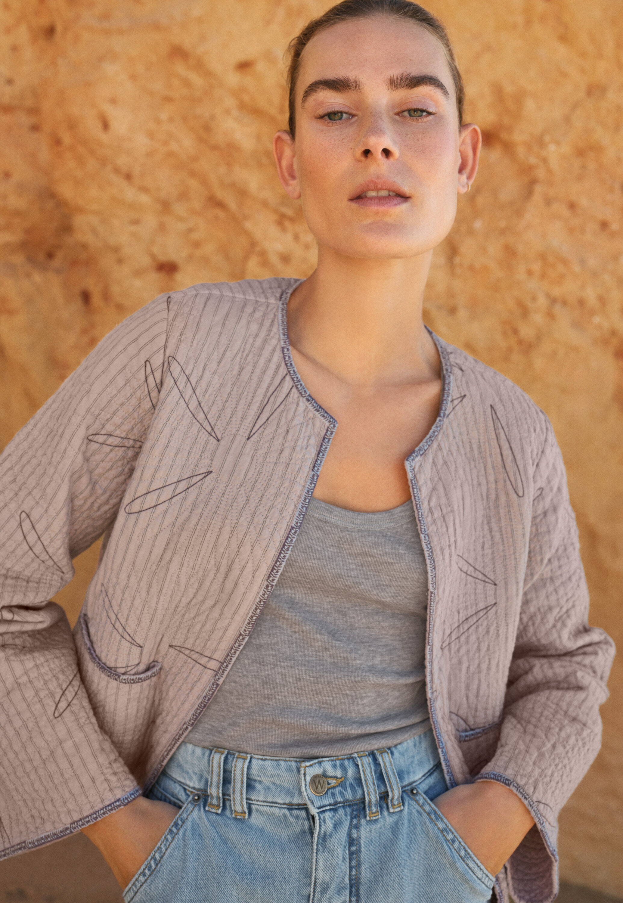 Steppjacke mit G&auml;nsebl&uuml;mchen