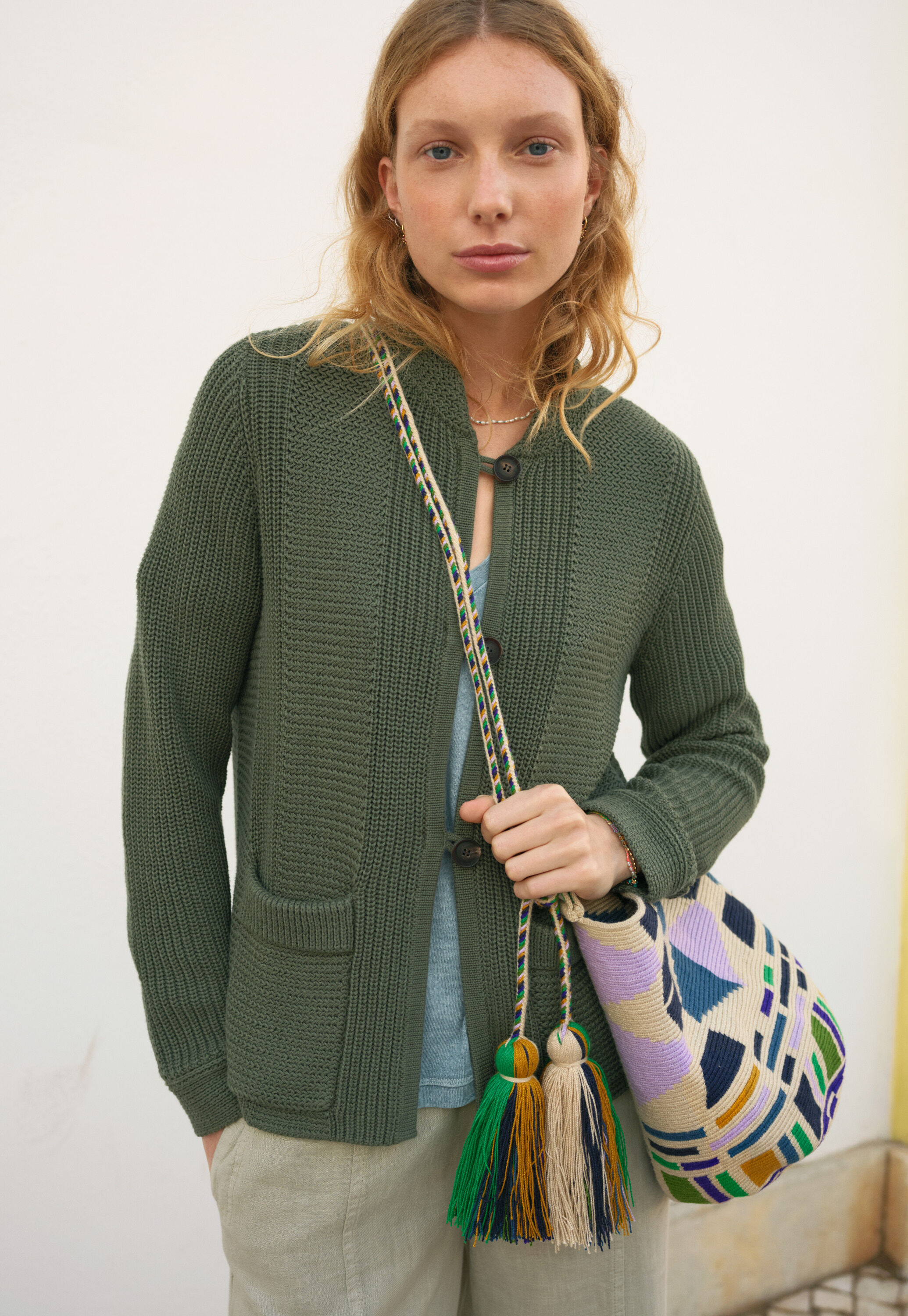 Gestrickte Jacke