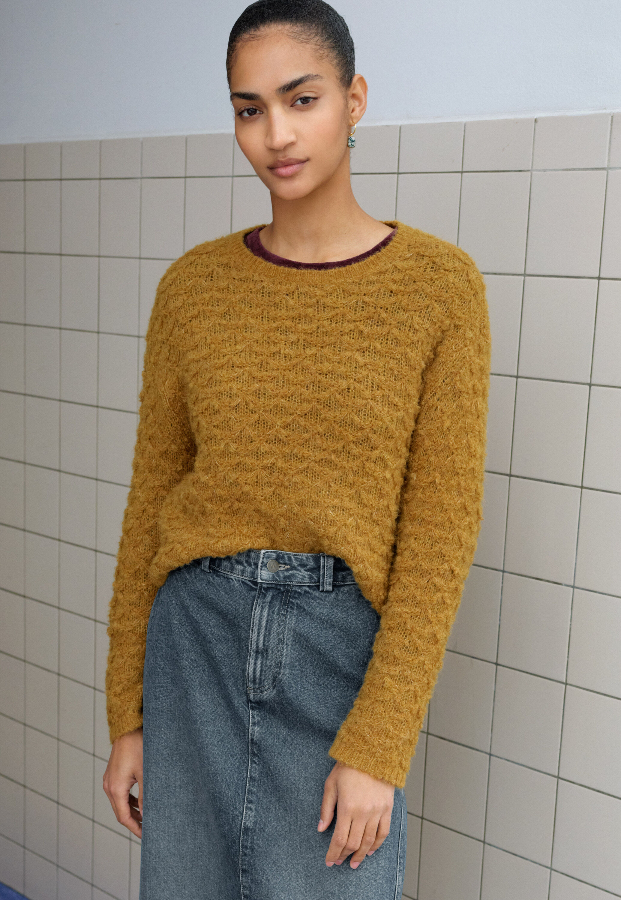 Fangmuster-Pullover