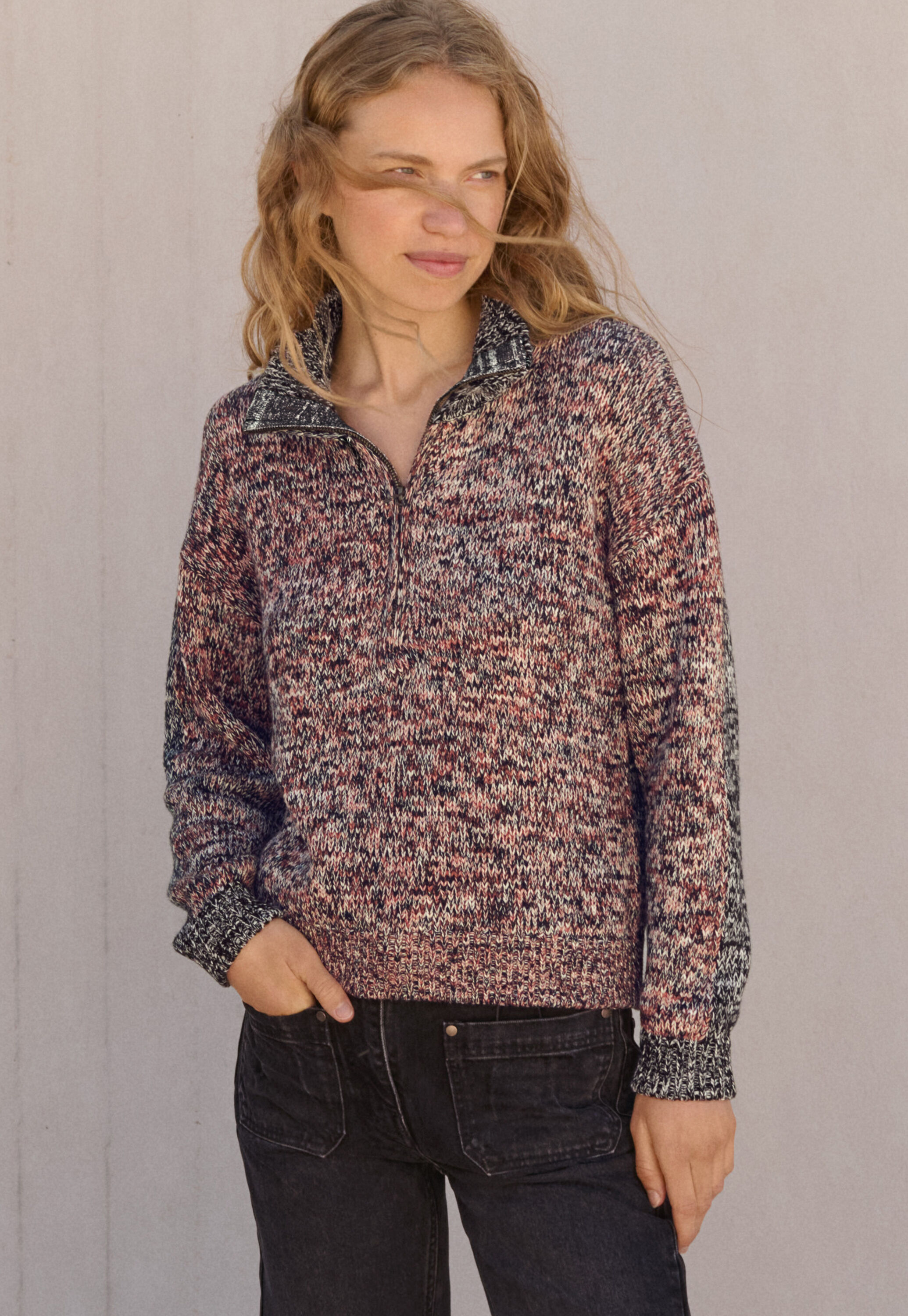 Pullover mit Rei&szlig;verschluss