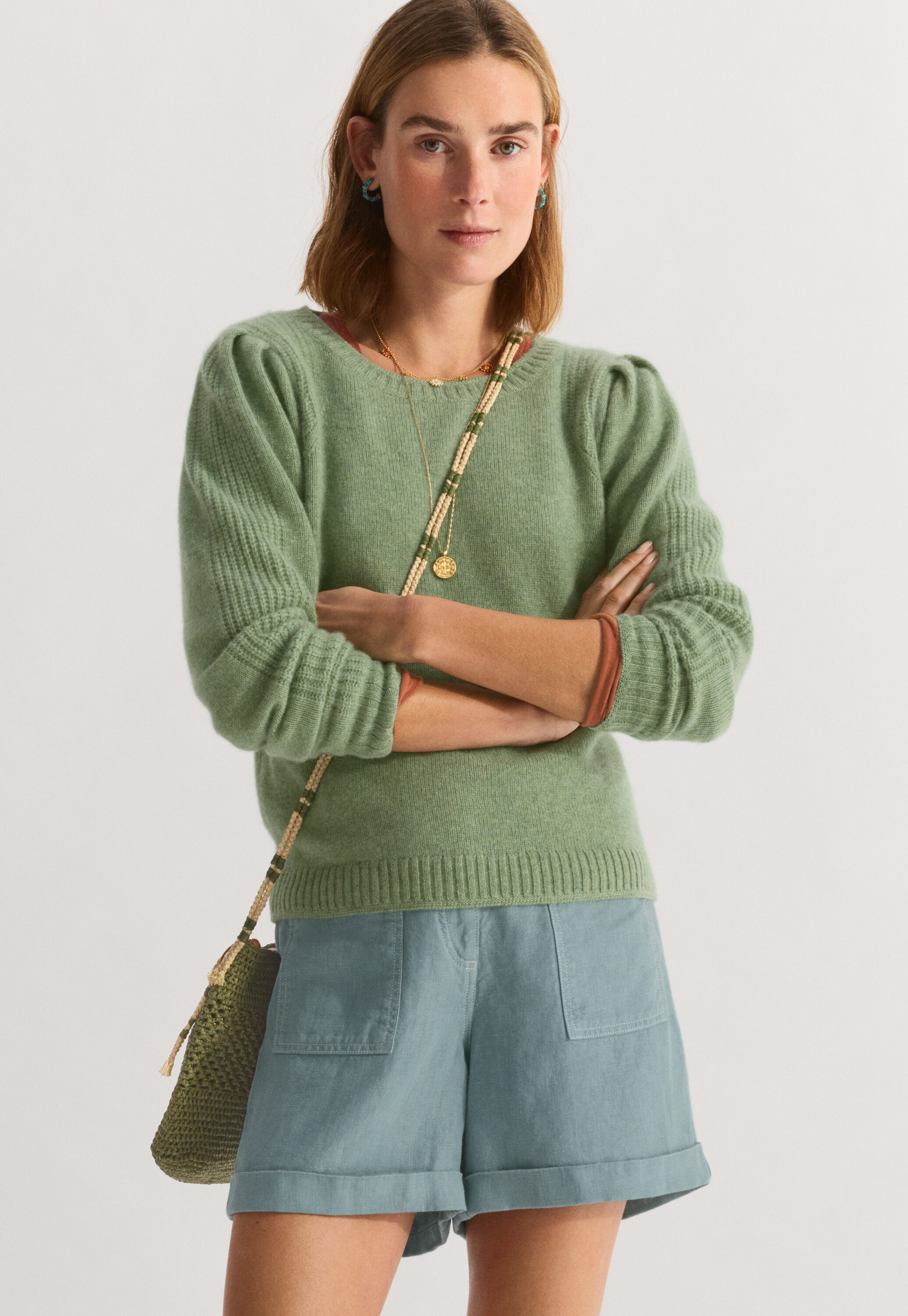 Pullover mit Puff&auml;rmeln
