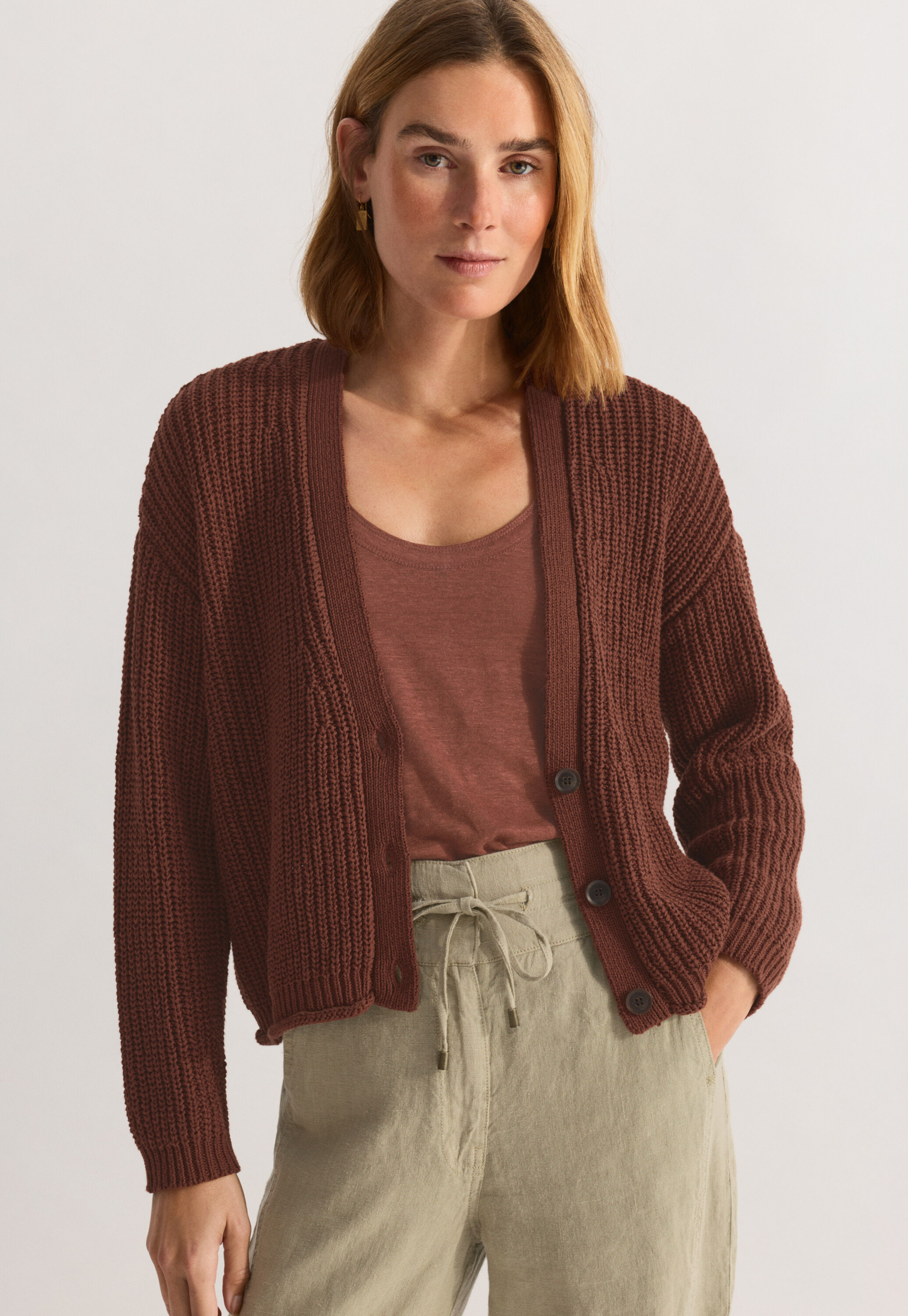 Cardigan mit V-Ausschnitt