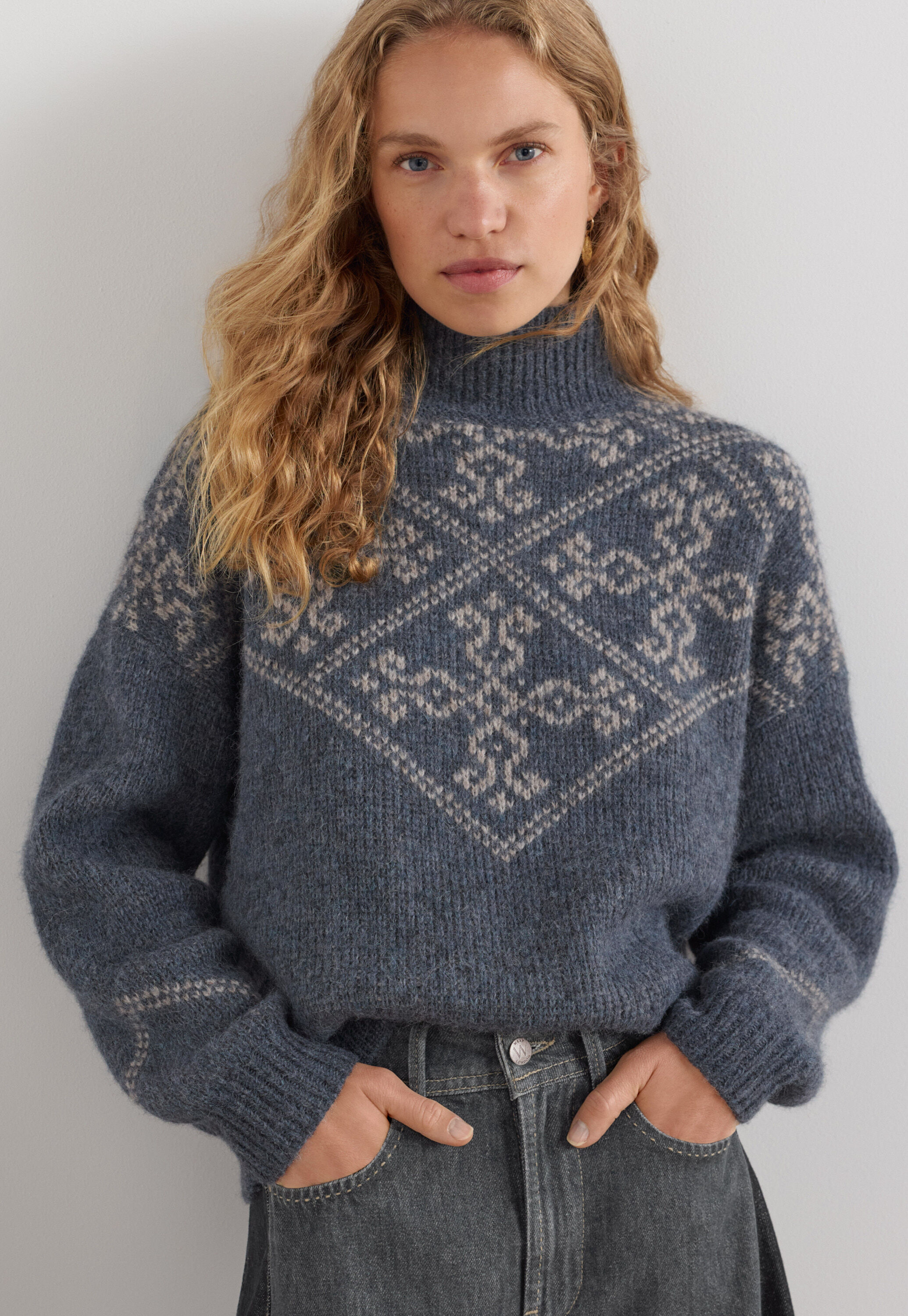 Jacquard-Pullover