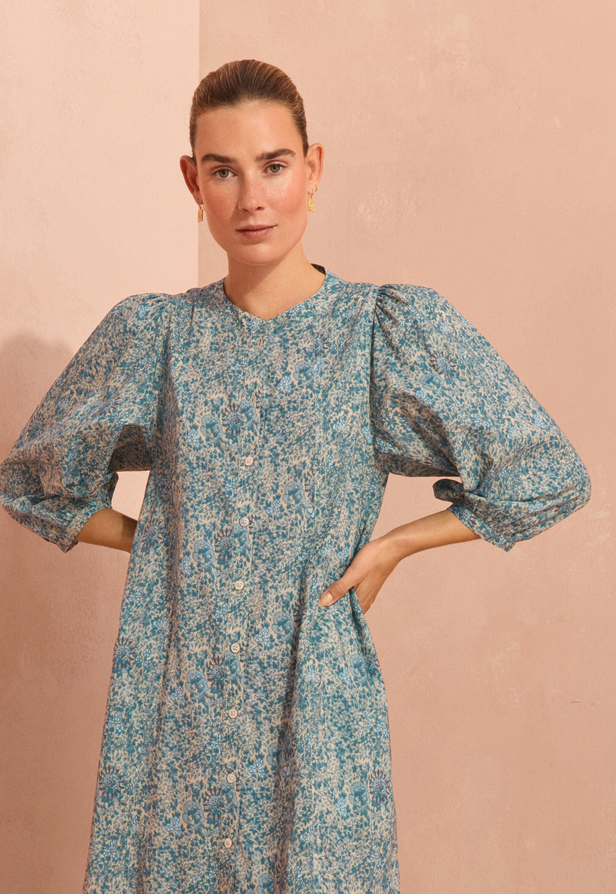 Boho-Kleid mit Bord&uuml;re