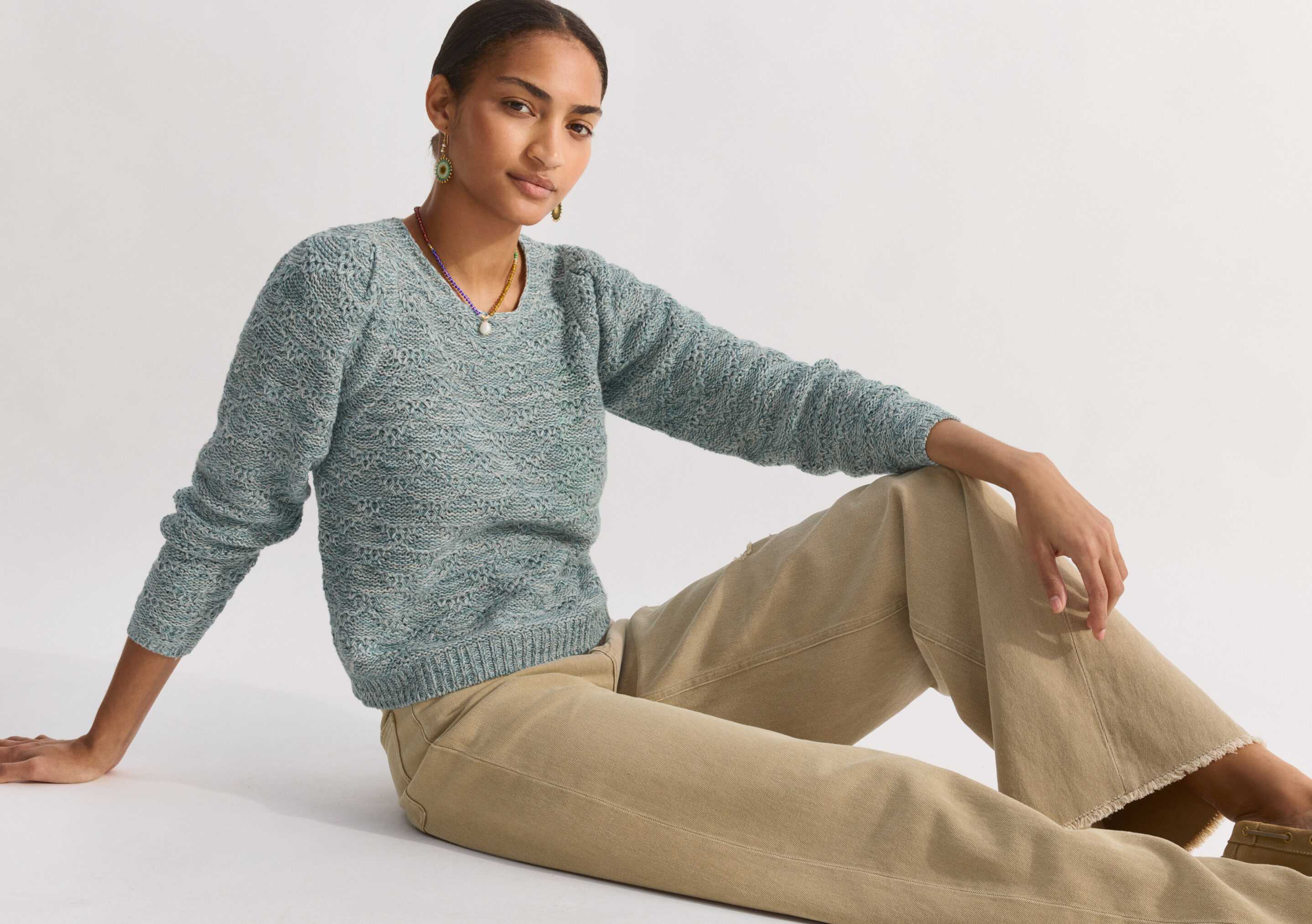 Pullover mit Zopfmuster