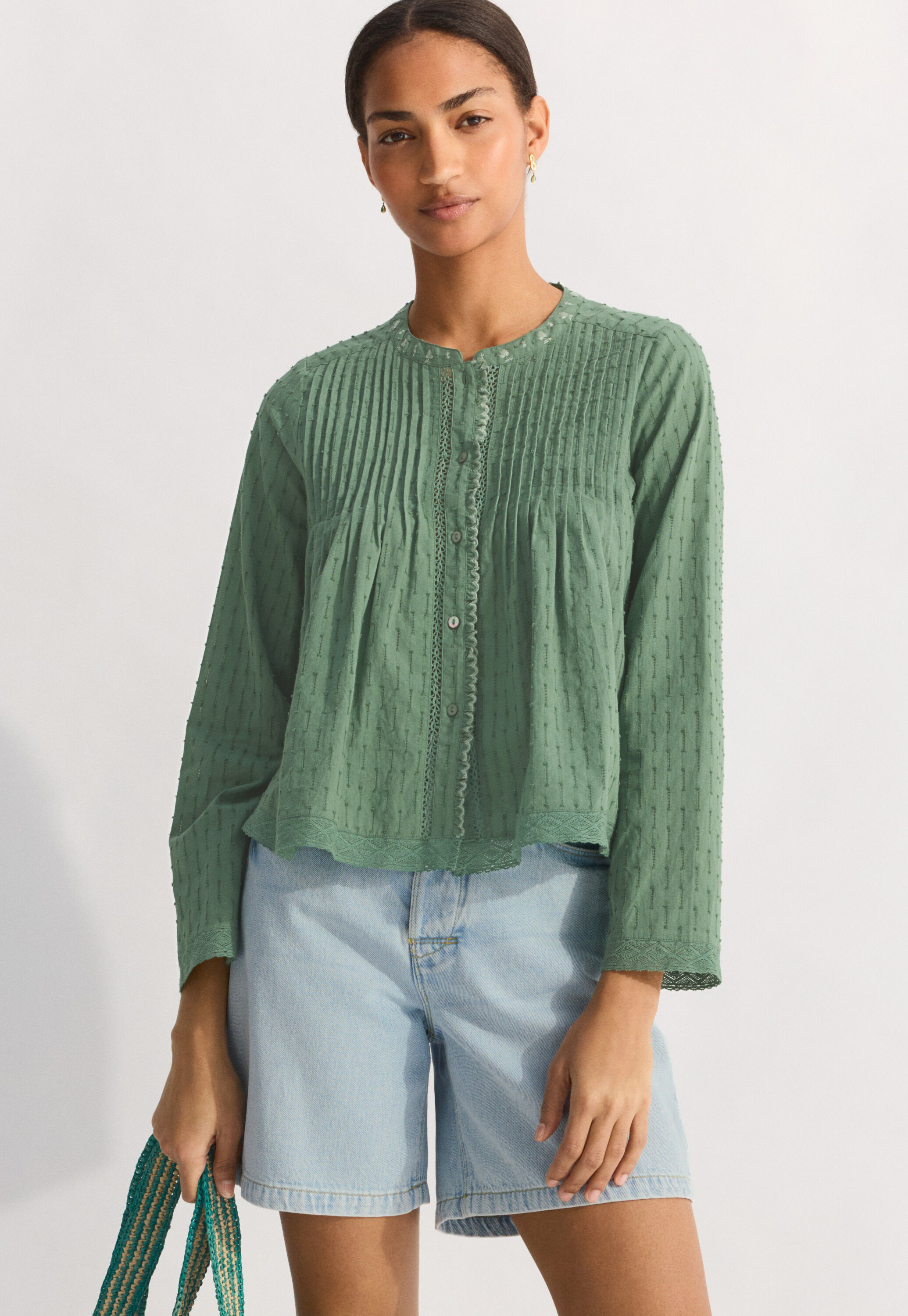 Gesmokte Bluse