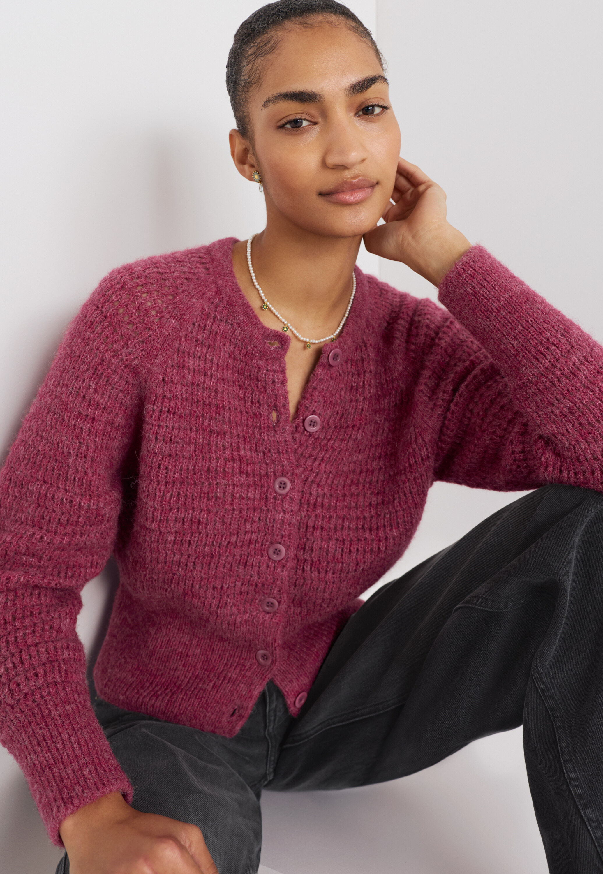 Durchgekn&ouml;pfter Cardigan