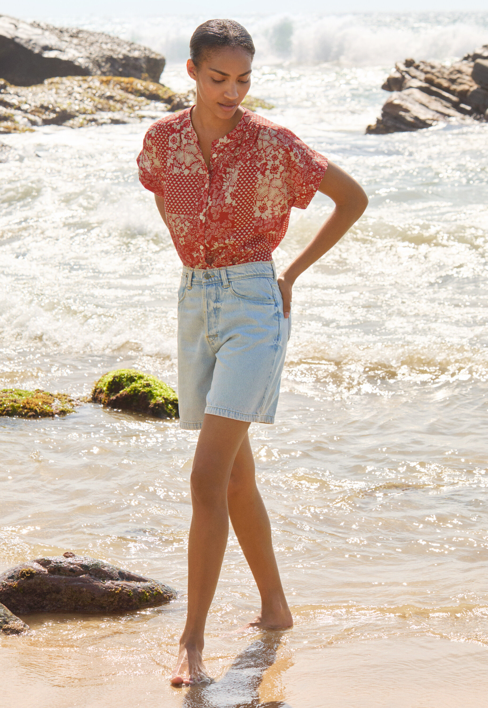 Bedruckte Bluse