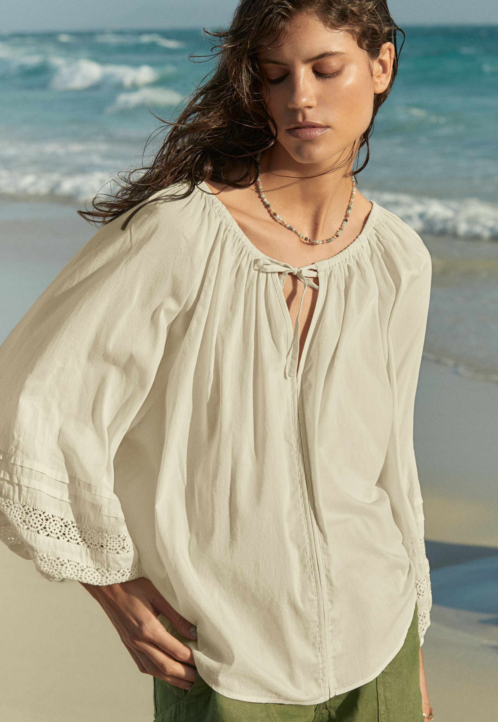 Geraffte Bluse