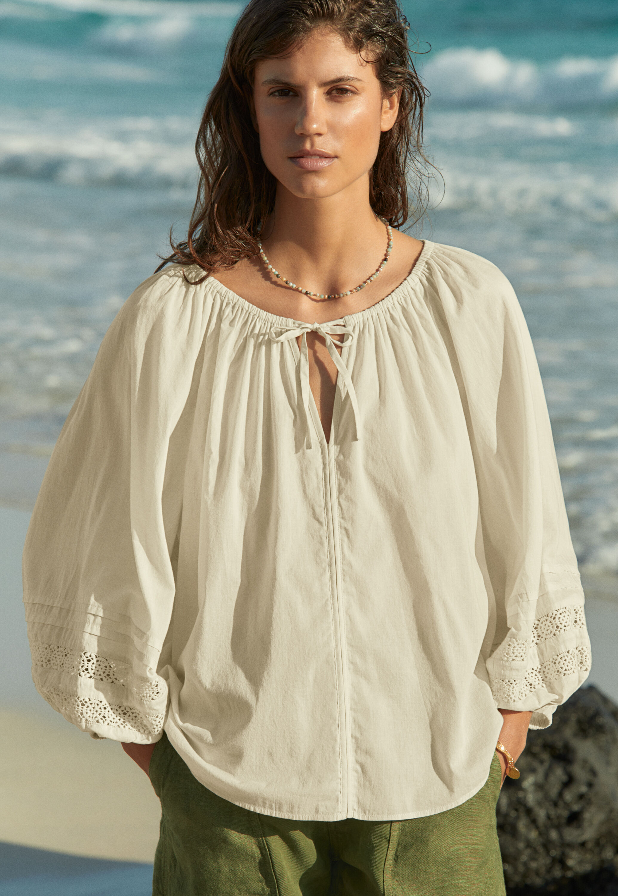 Geraffte Bluse