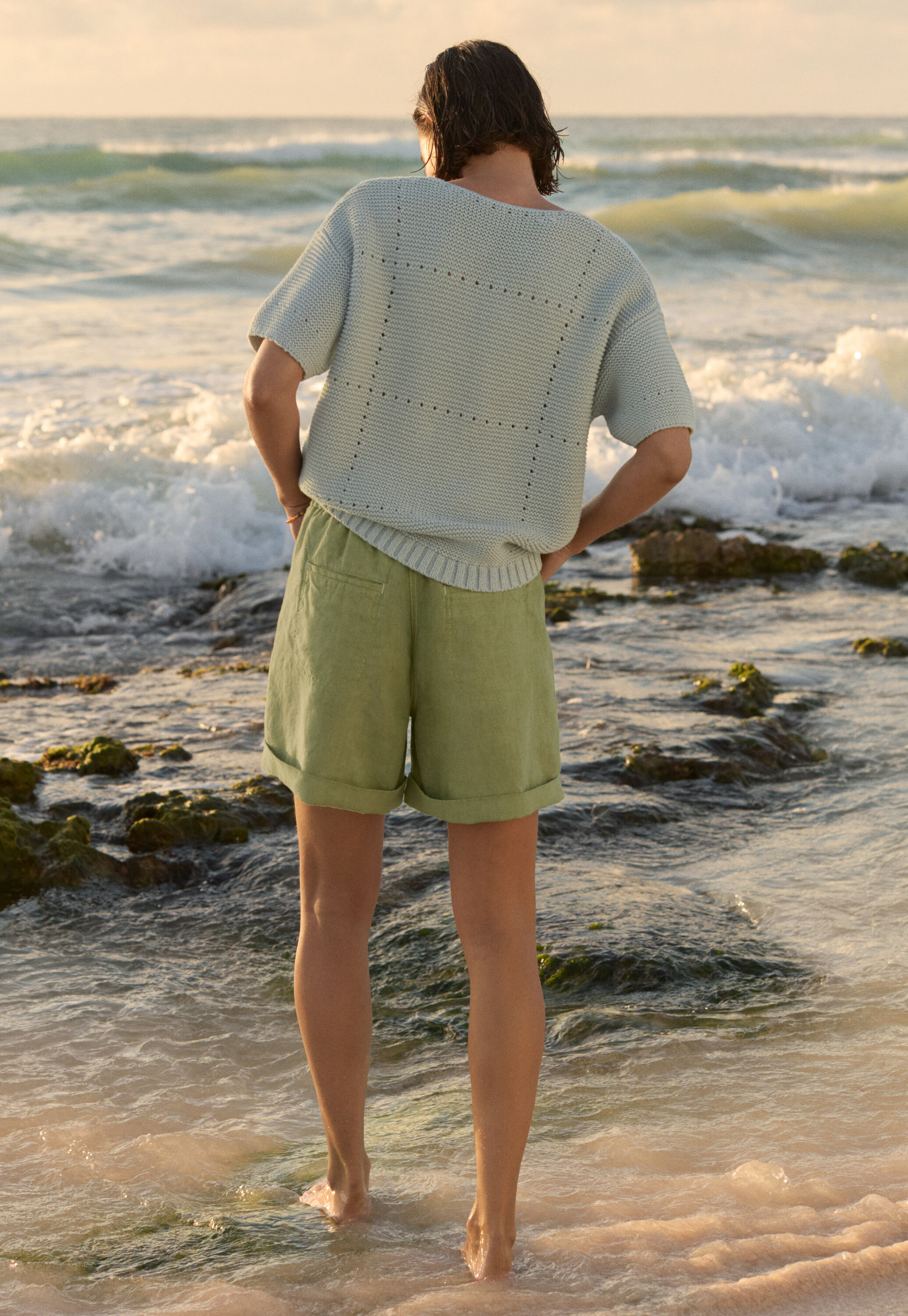 Shorts mit aufgesetzten Taschen