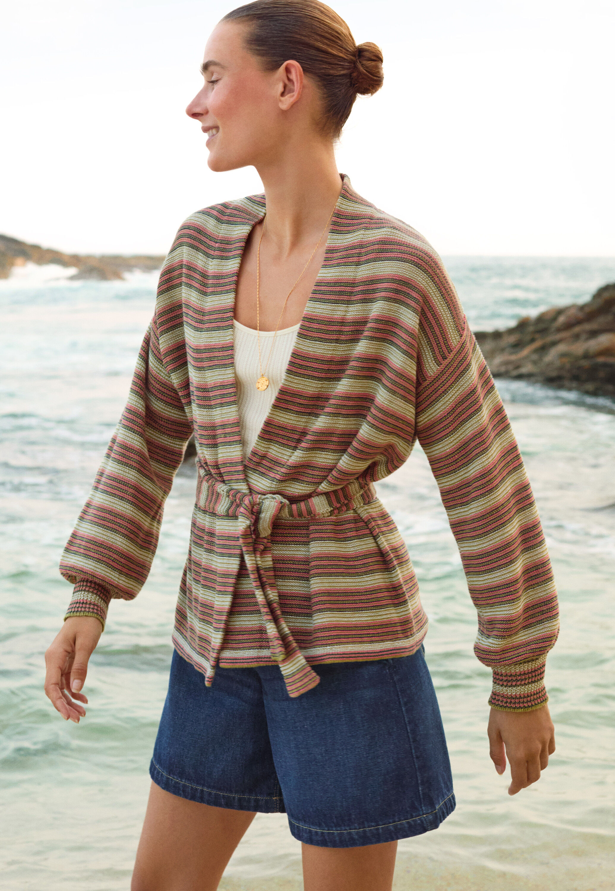 Gestreifter Cardigan