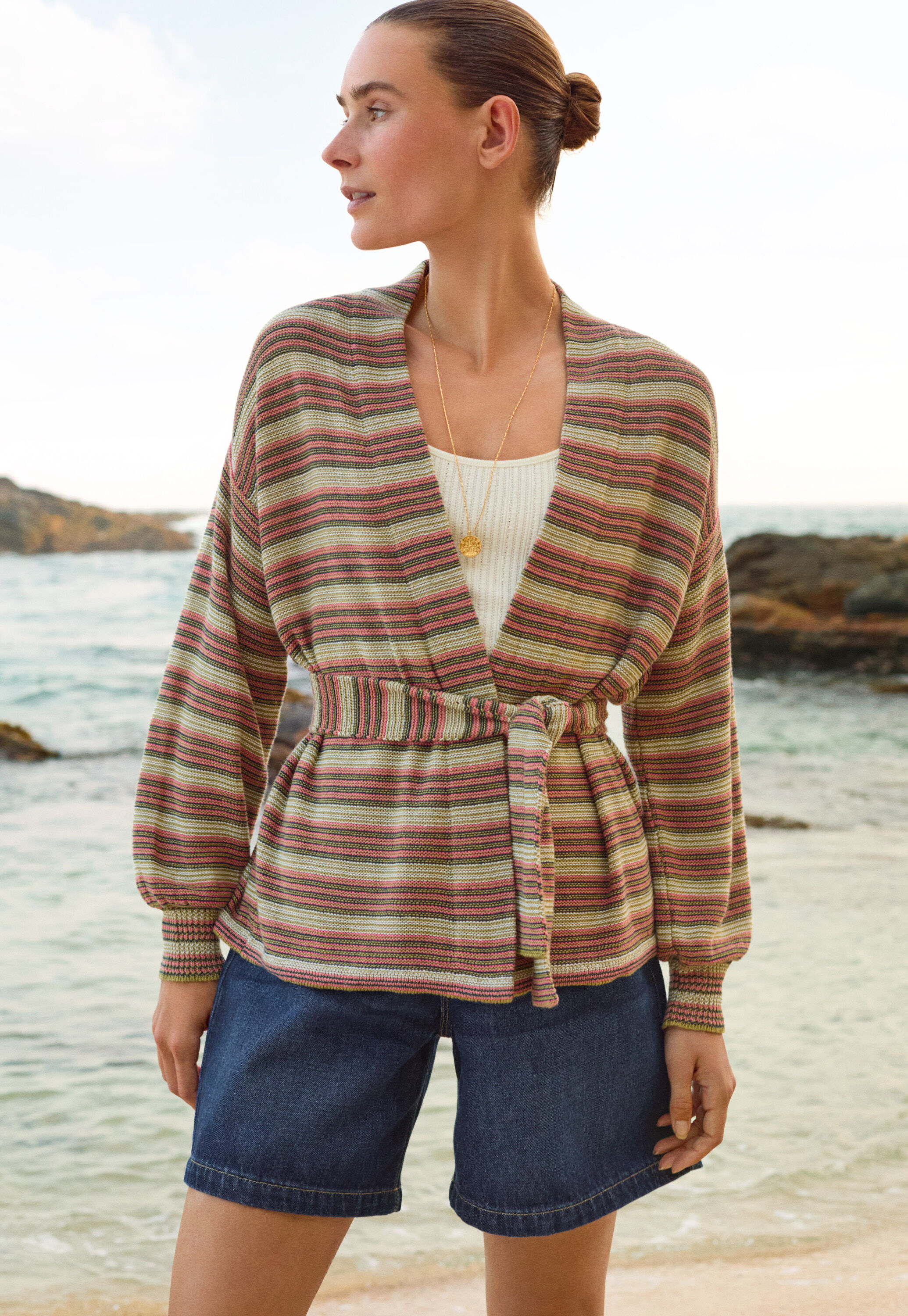 Gestreifter Cardigan