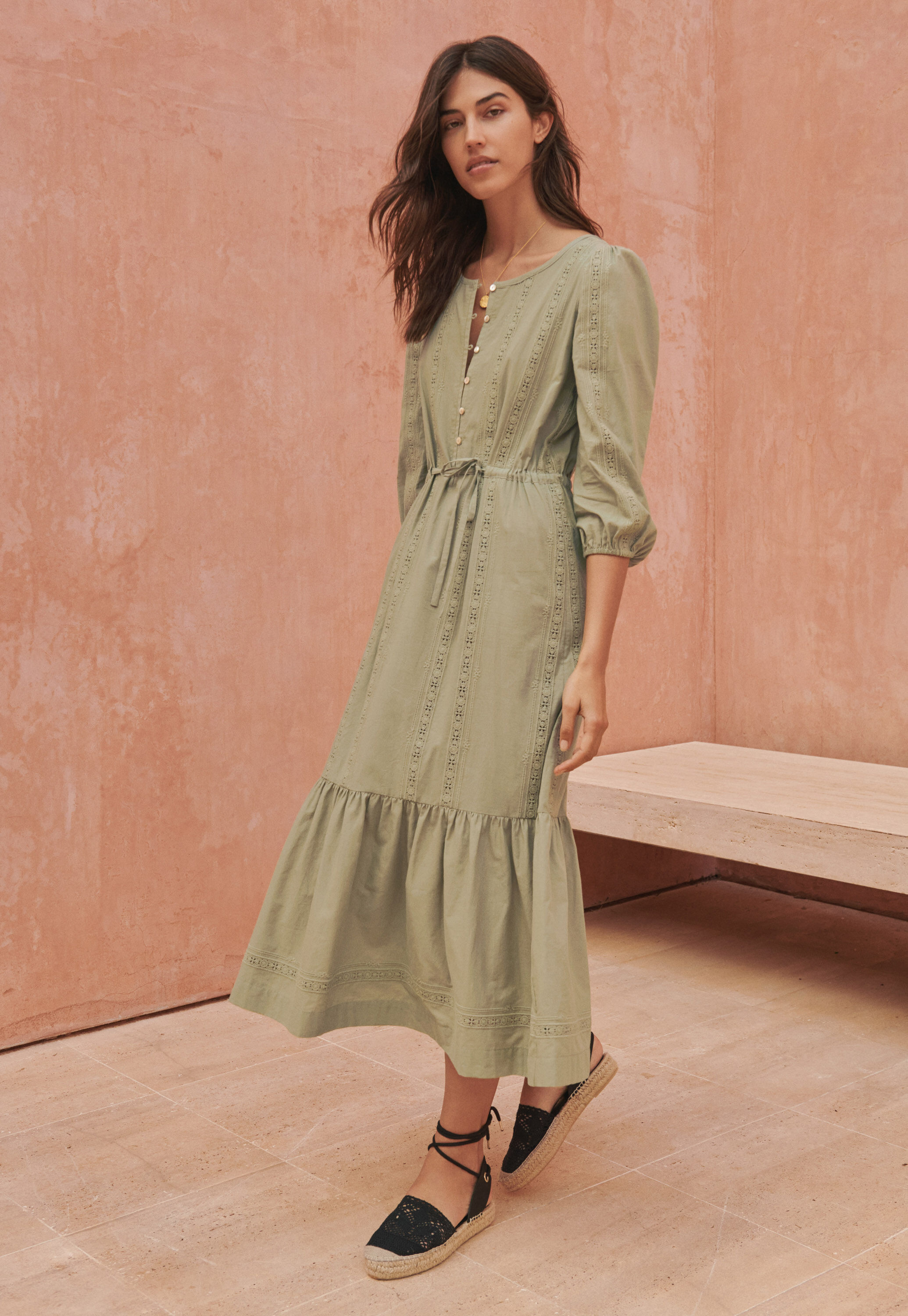 Besticktes Maxikleid