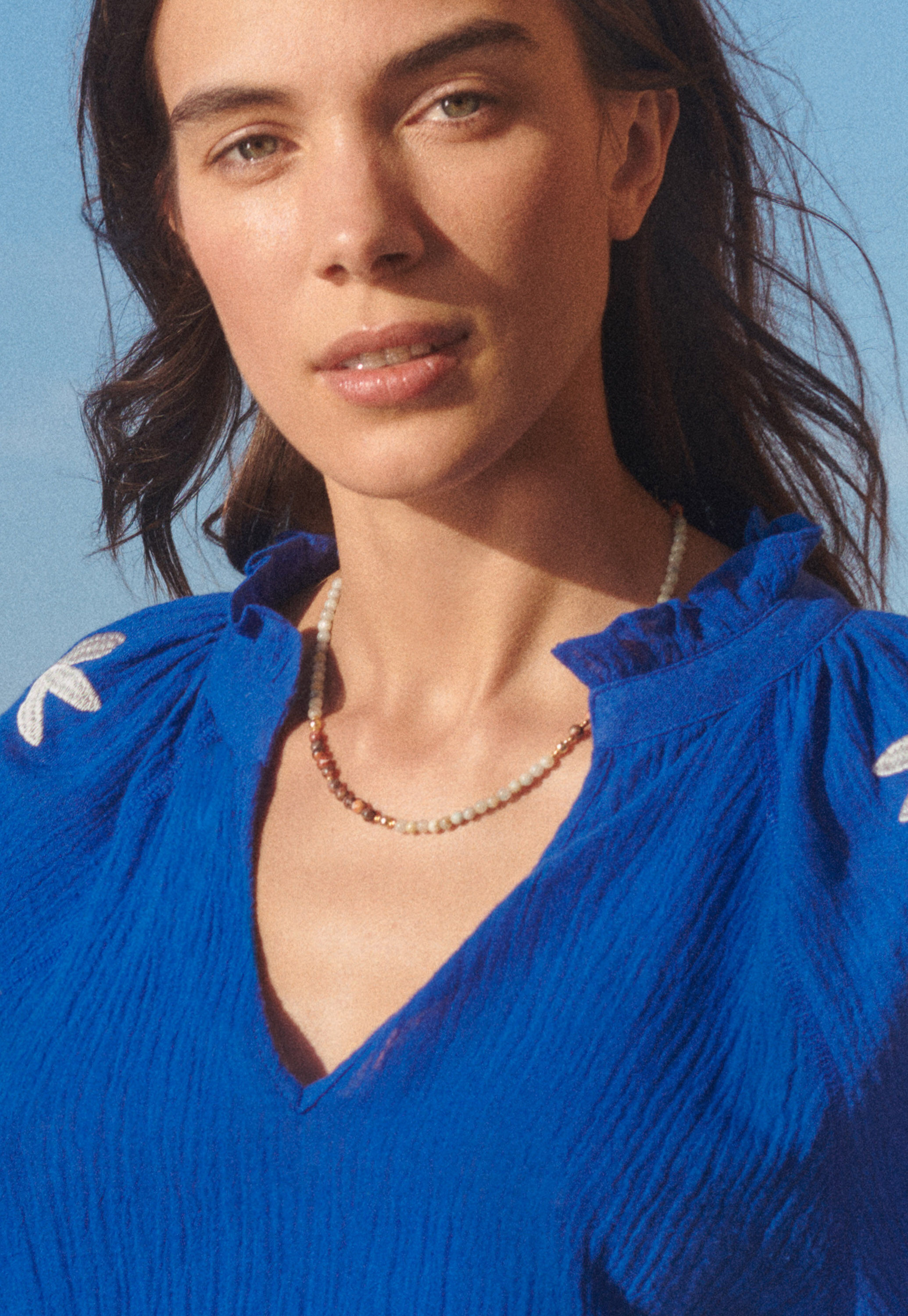 Bestickte Bluse
