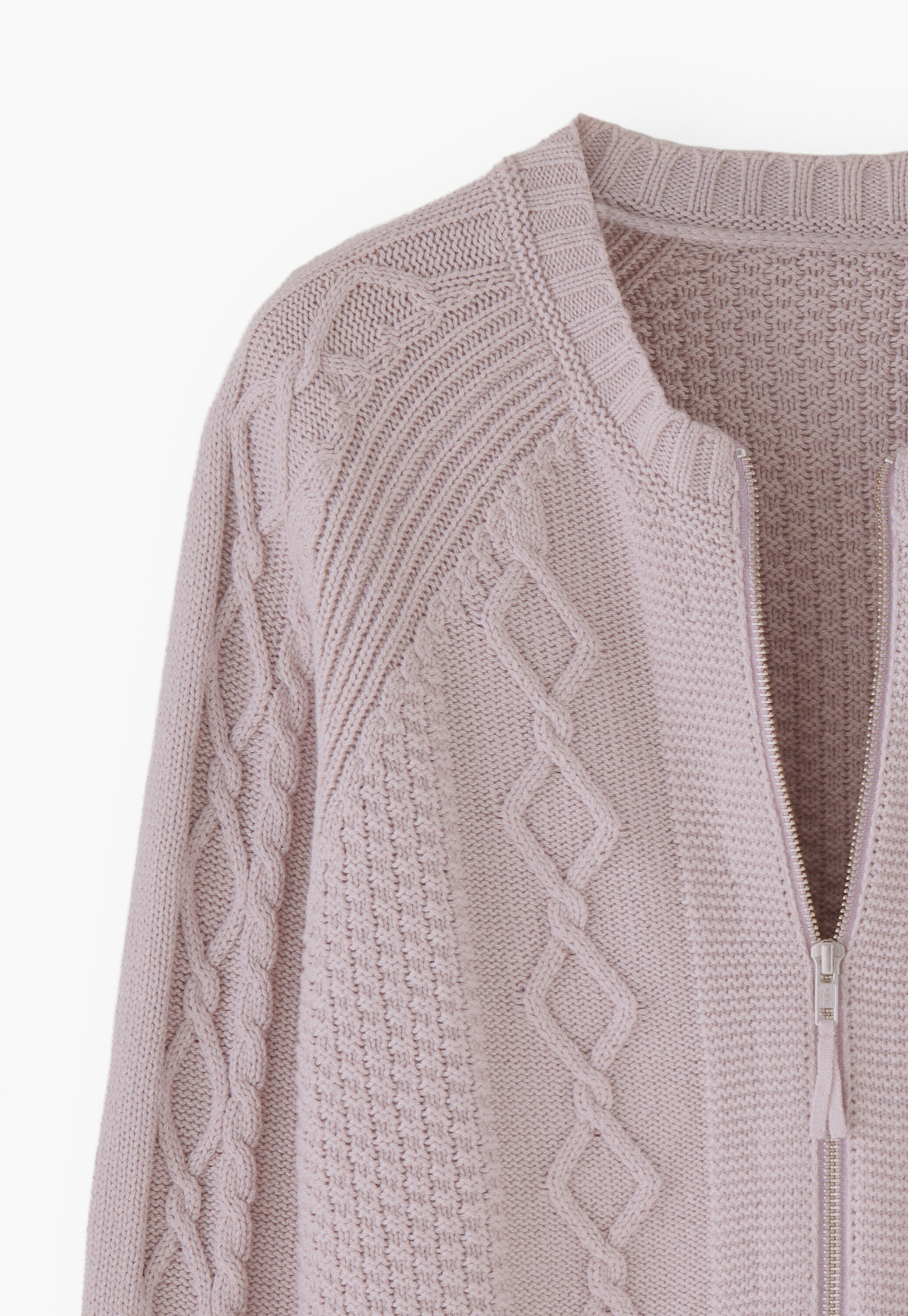 Cardigan mit Zopfmuster