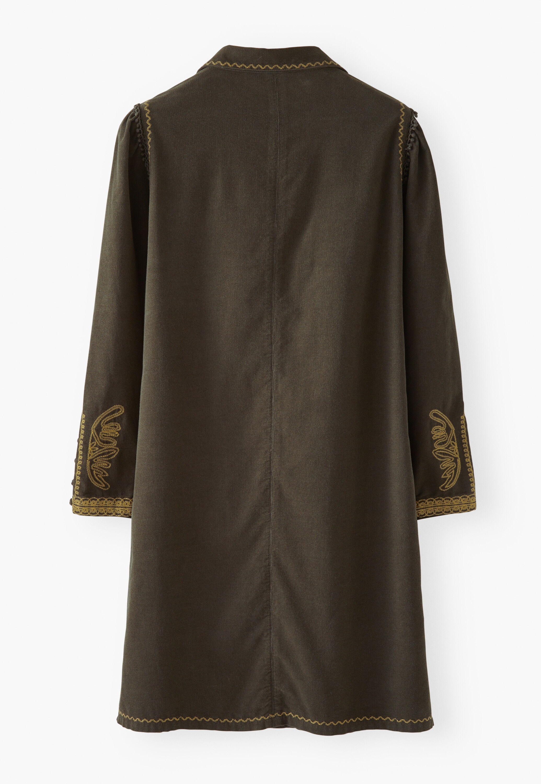 Besticktes Cord-Shiftkleid
