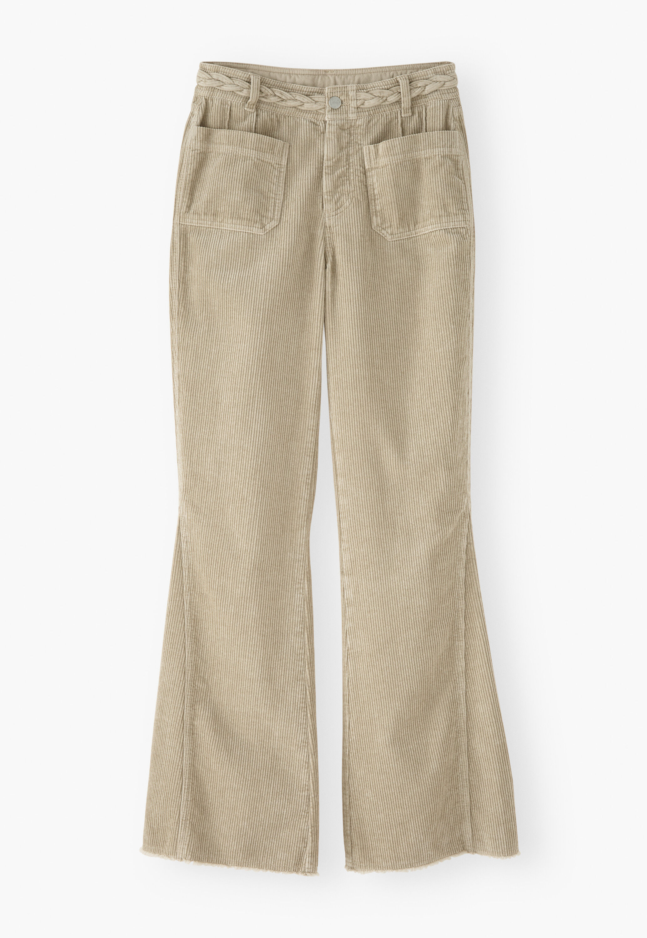 Cordhose mit geflochtenem Detail