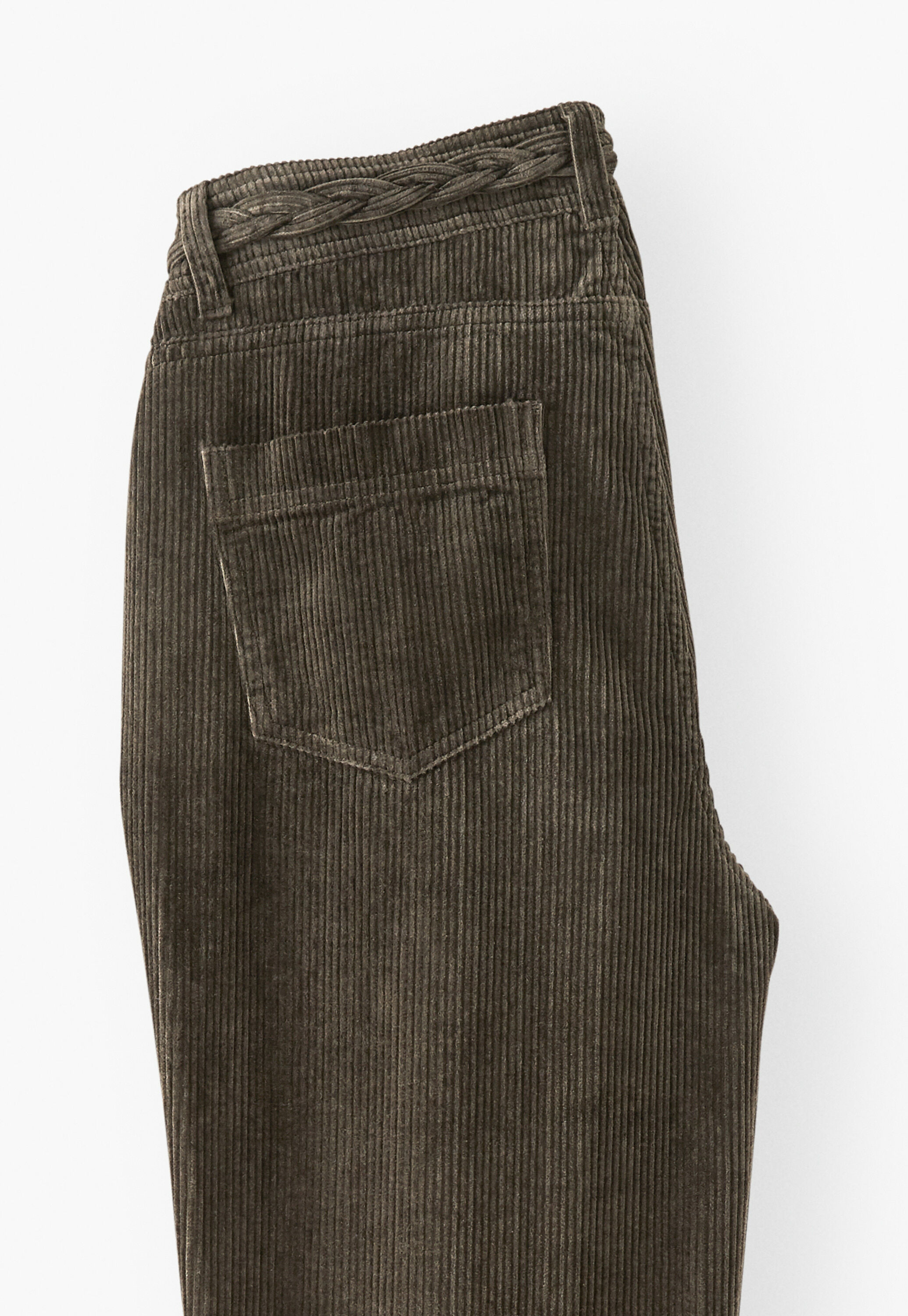 Cordhose mit geflochtenem Detail