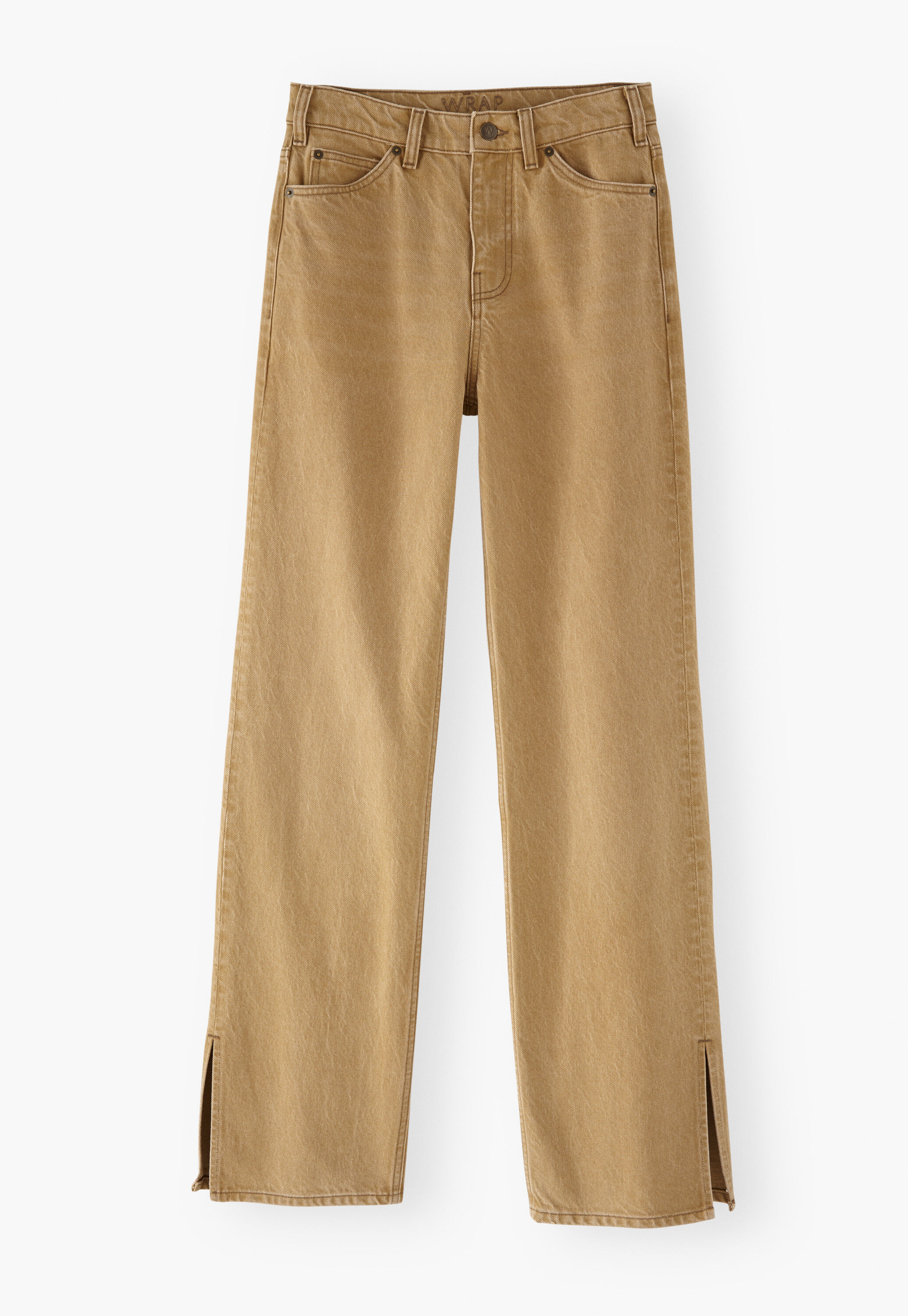 Jeans mit geteiltem Saum