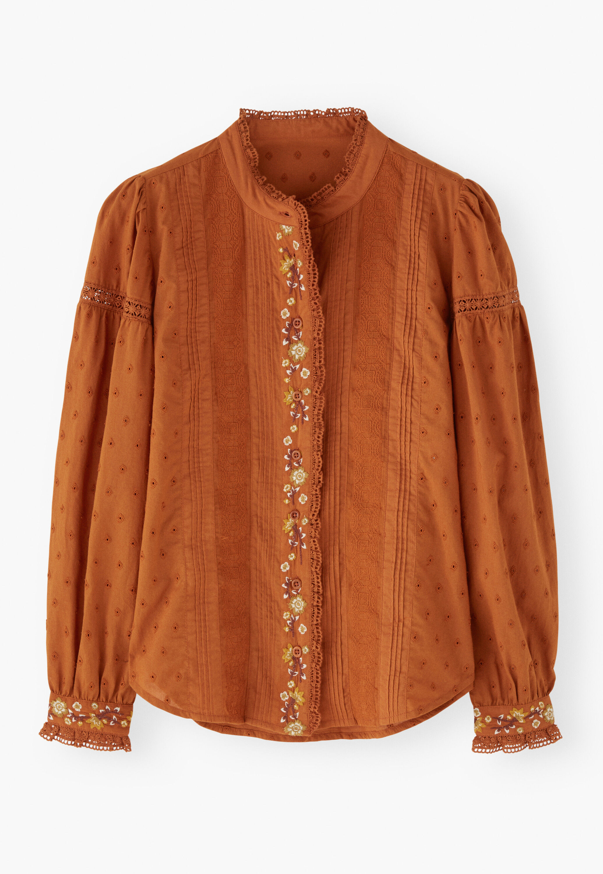 Bestickte Broderie-Bluse