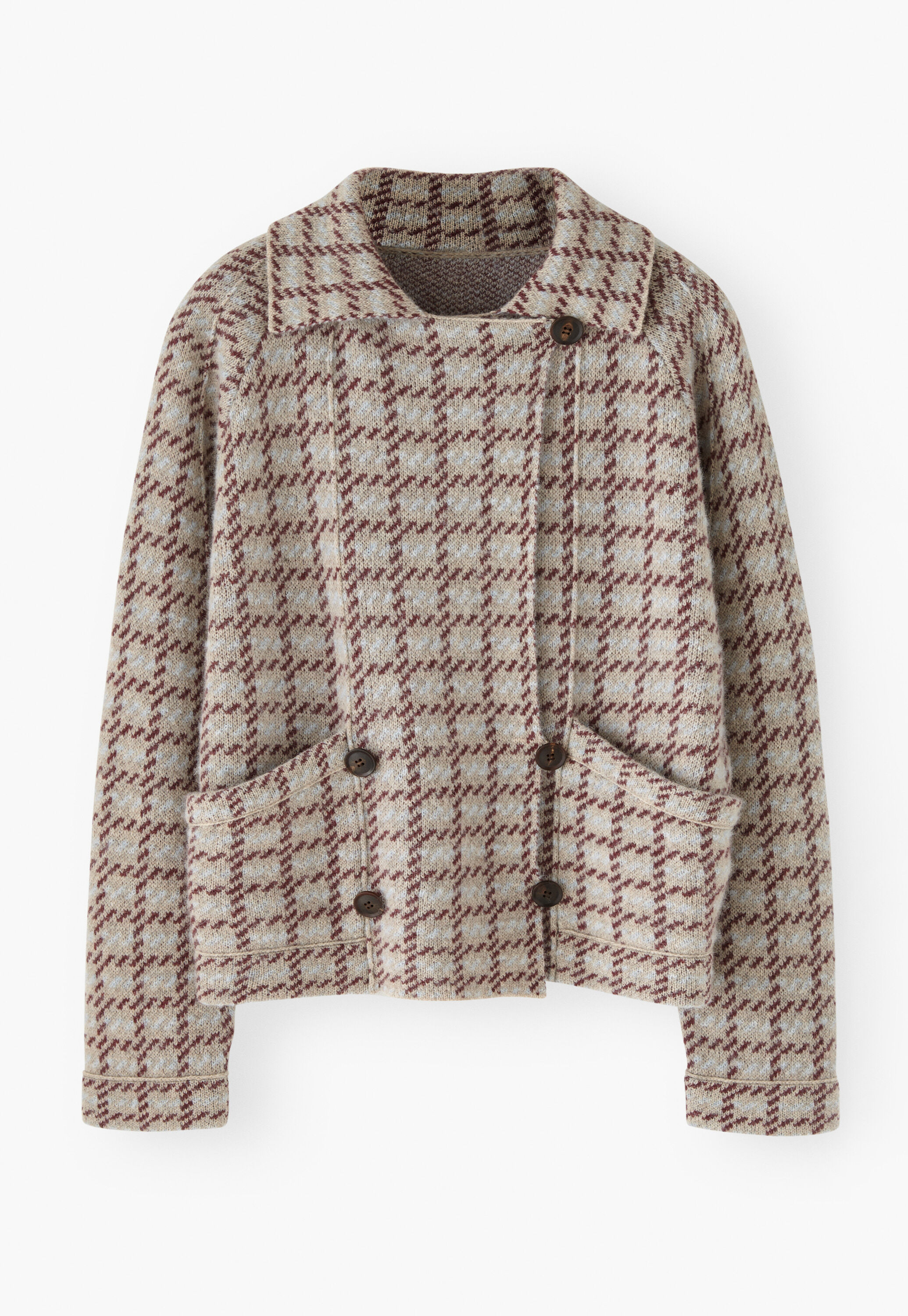 Gestrickte Karojacke