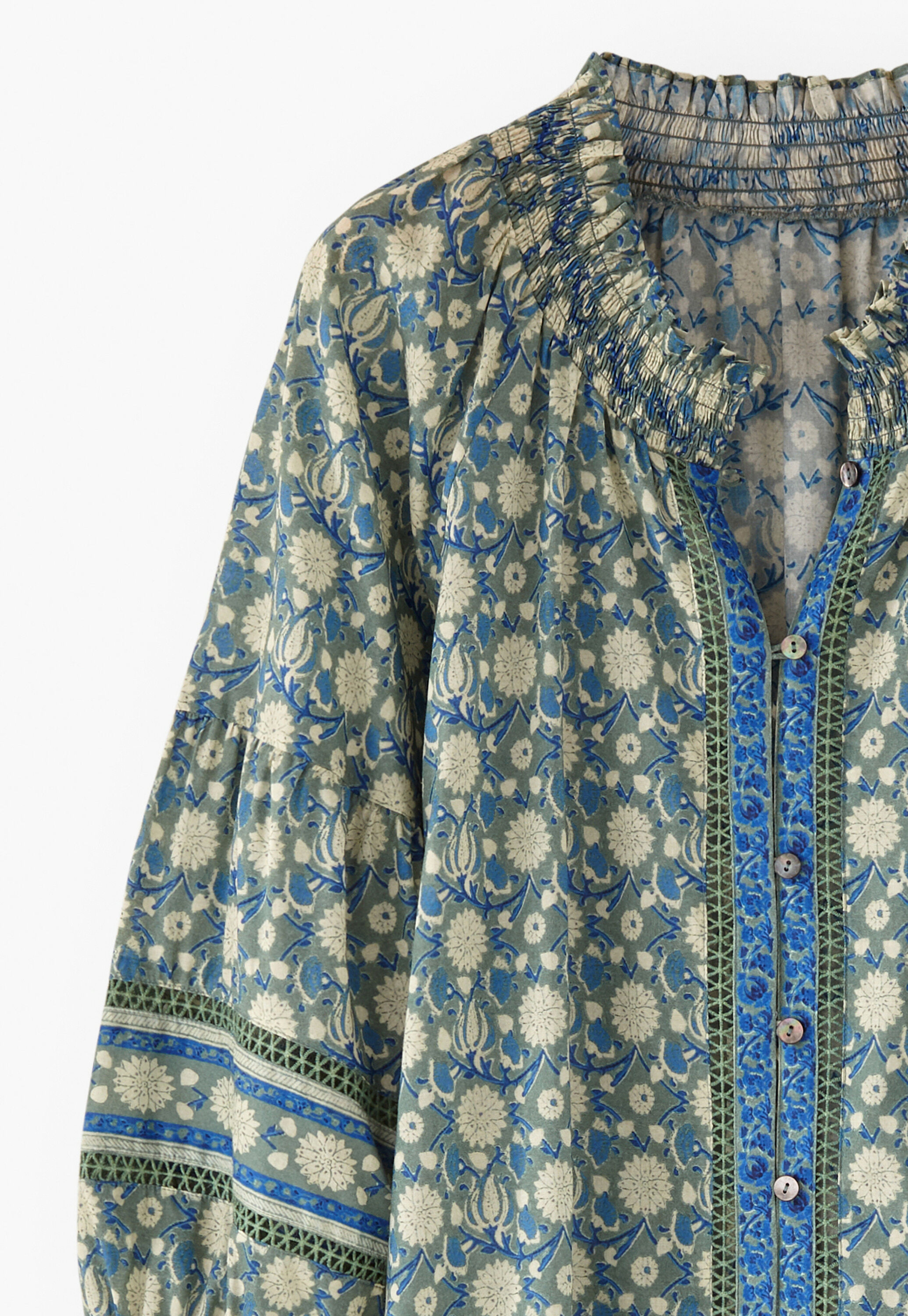 Bedrucktes Kleid mit Bord&uuml;re