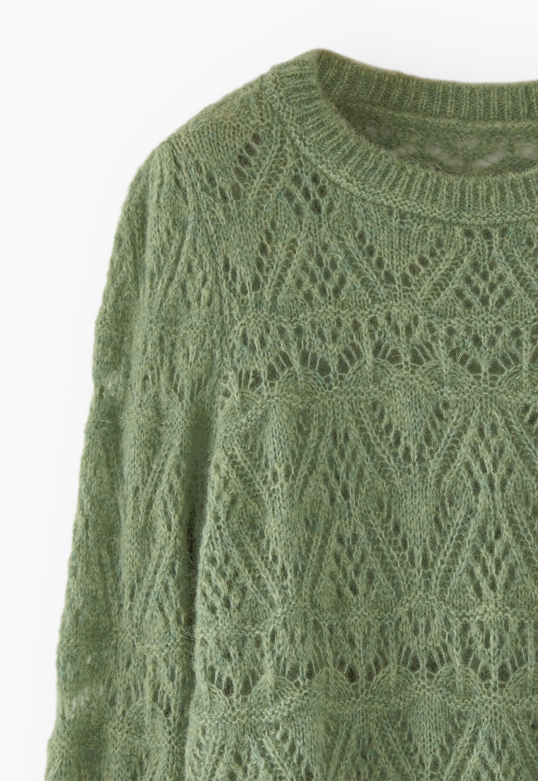Spitzenmuster-Pullover