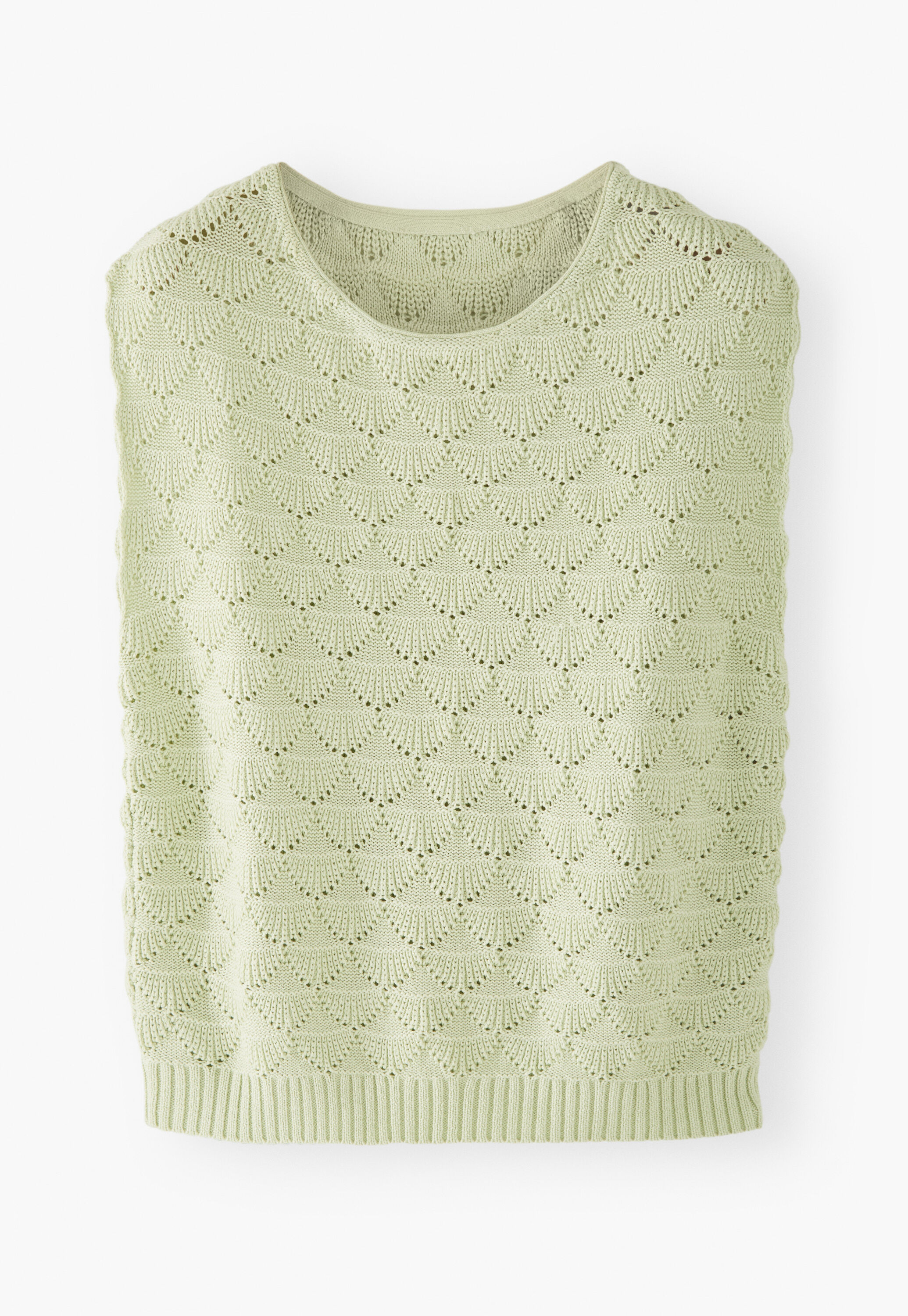 &Auml;rmelloser Musterpullover