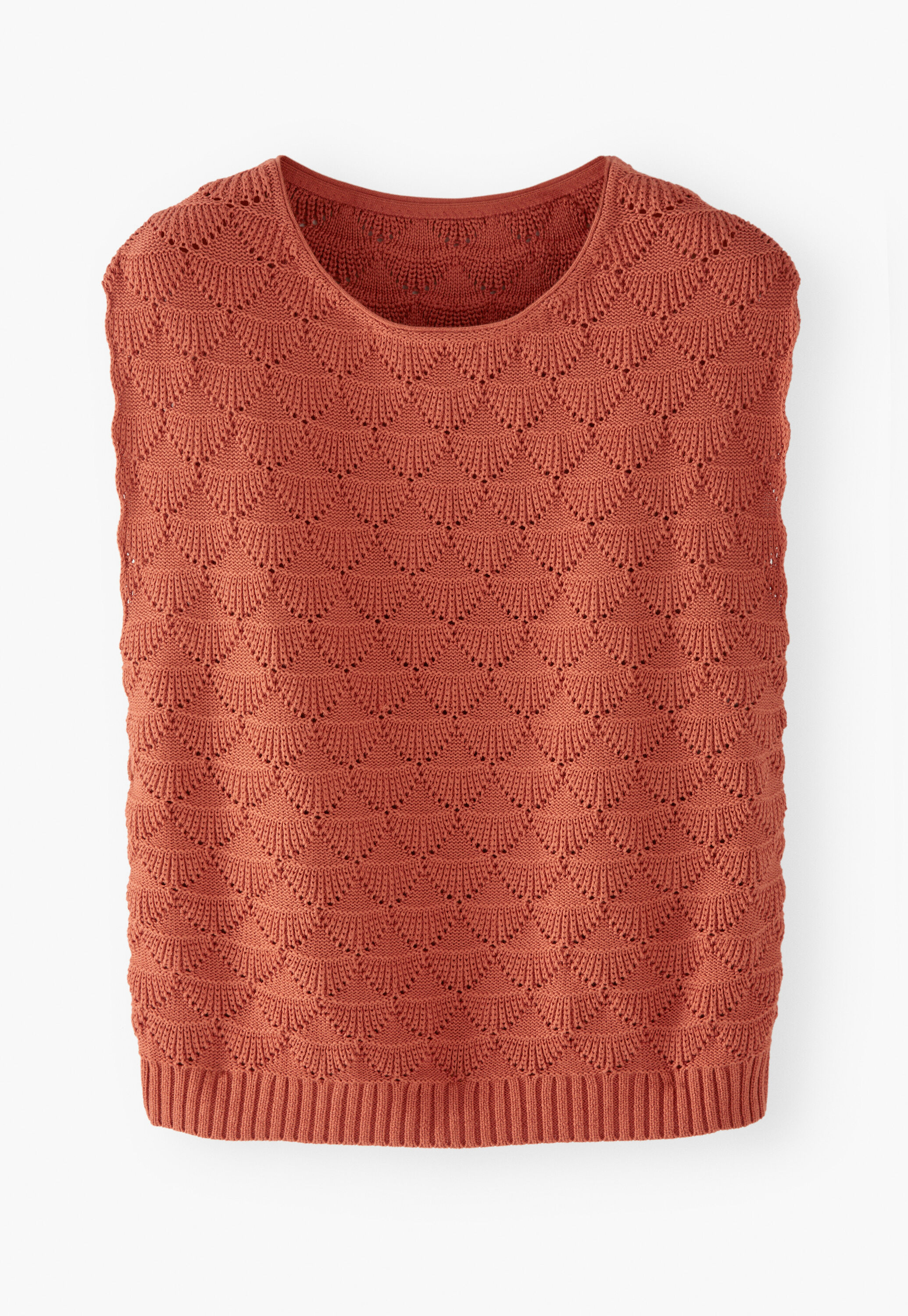 &Auml;rmelloser Musterpullover