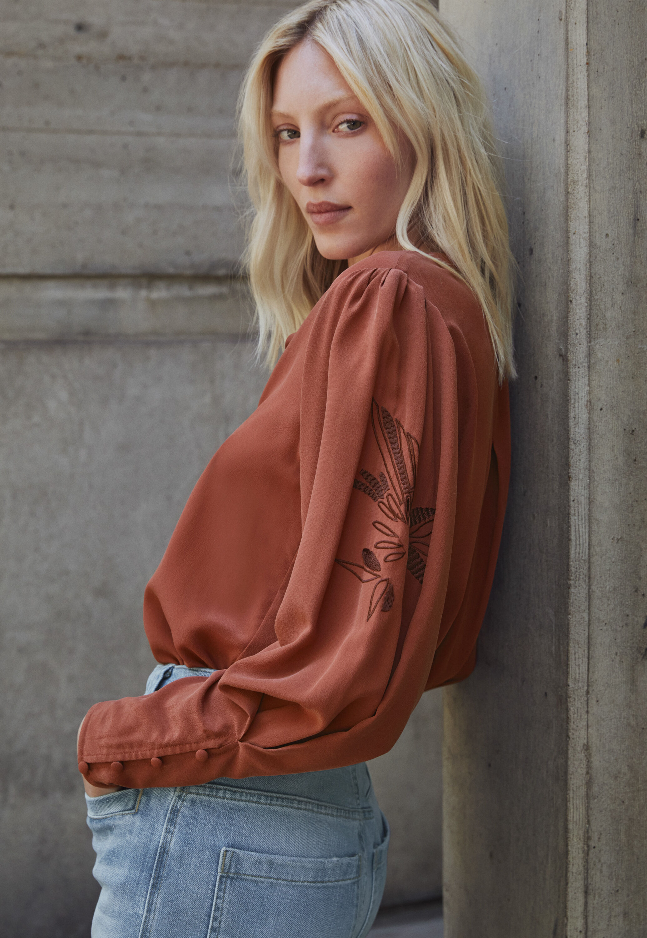 Bestickte Bluse