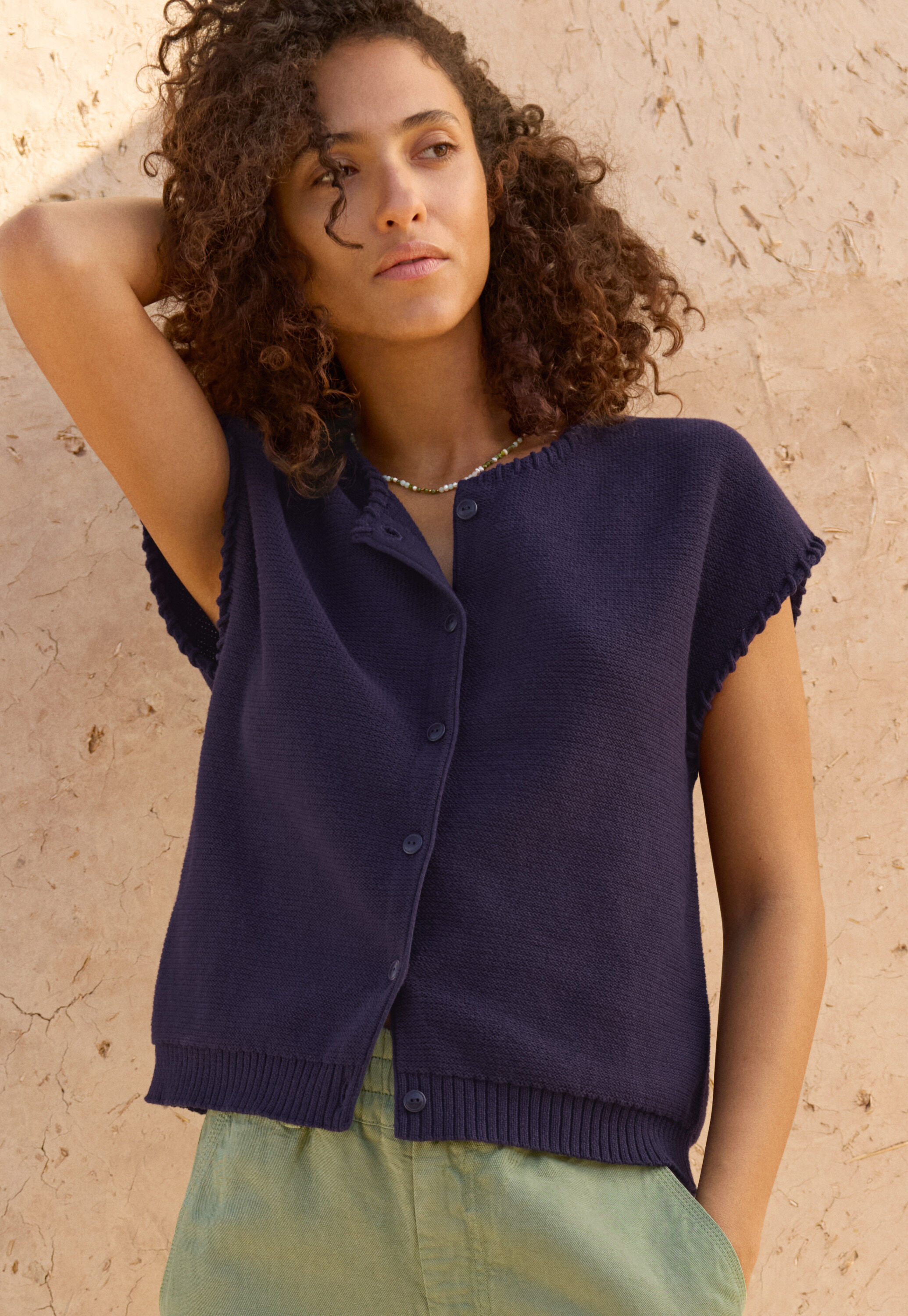 Pullover mit Knopfleiste