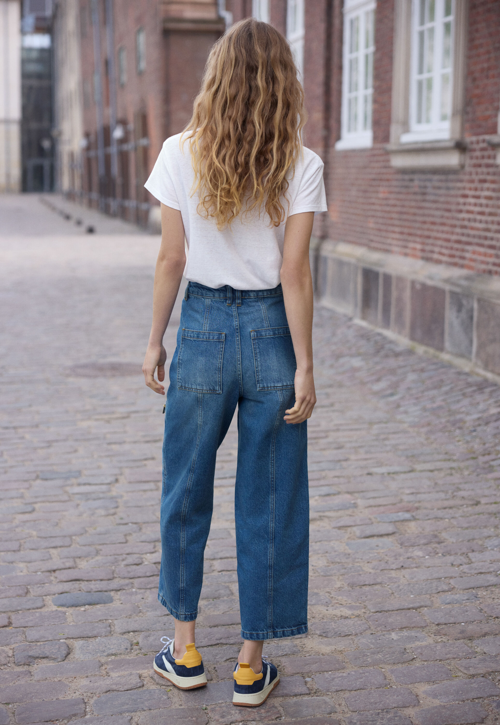 Patchwork-Hufeisen-Jeans