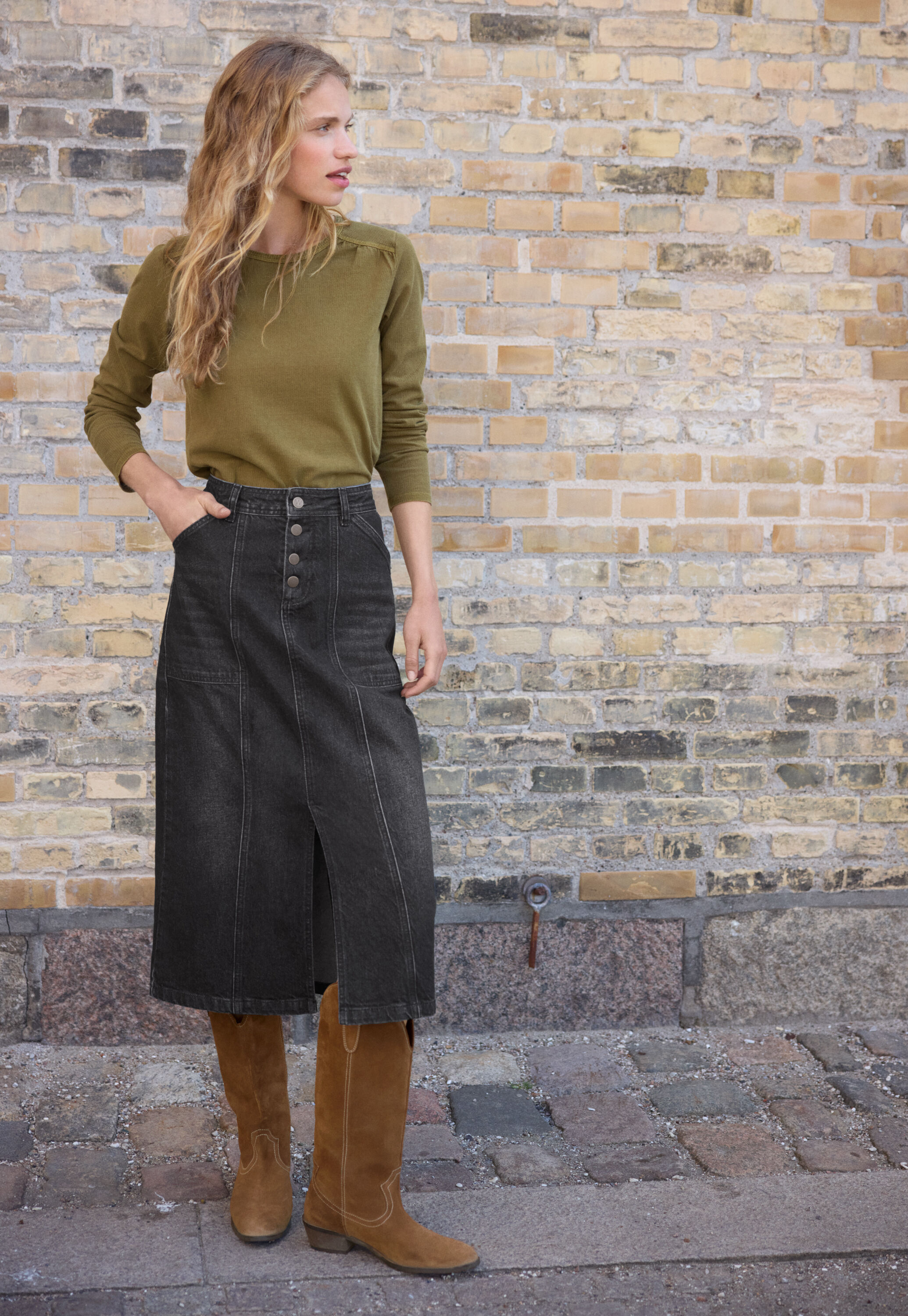 Bleistiftrock aus Denim