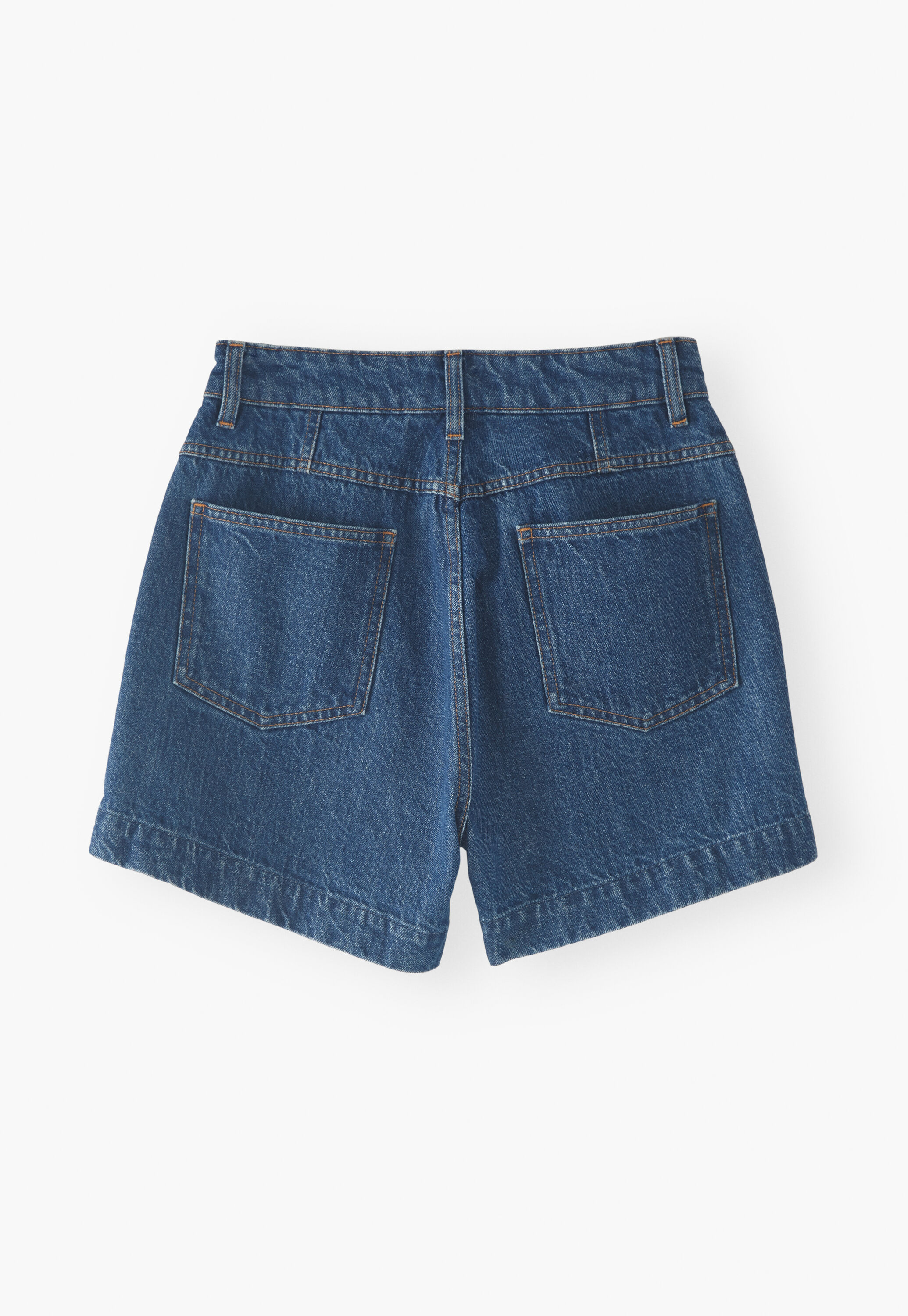 Denim-Shorts mit hoher Taille