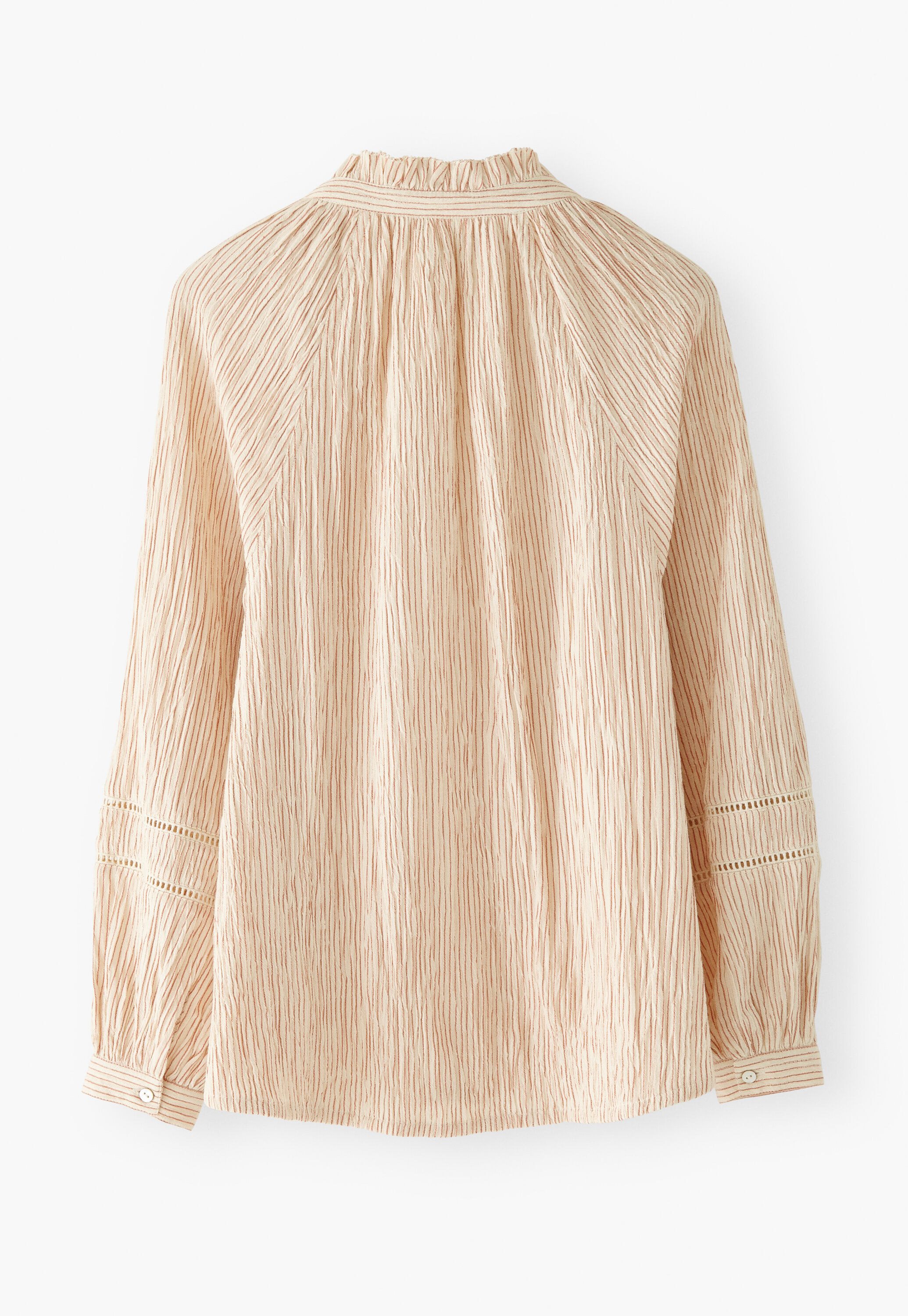 Bluse mit ger&uuml;schtem Ausschnitt