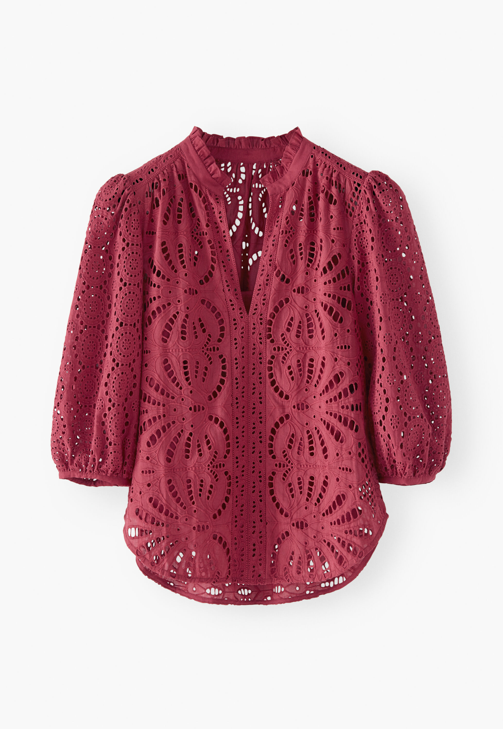 Broderie-Anglaise-Bluse