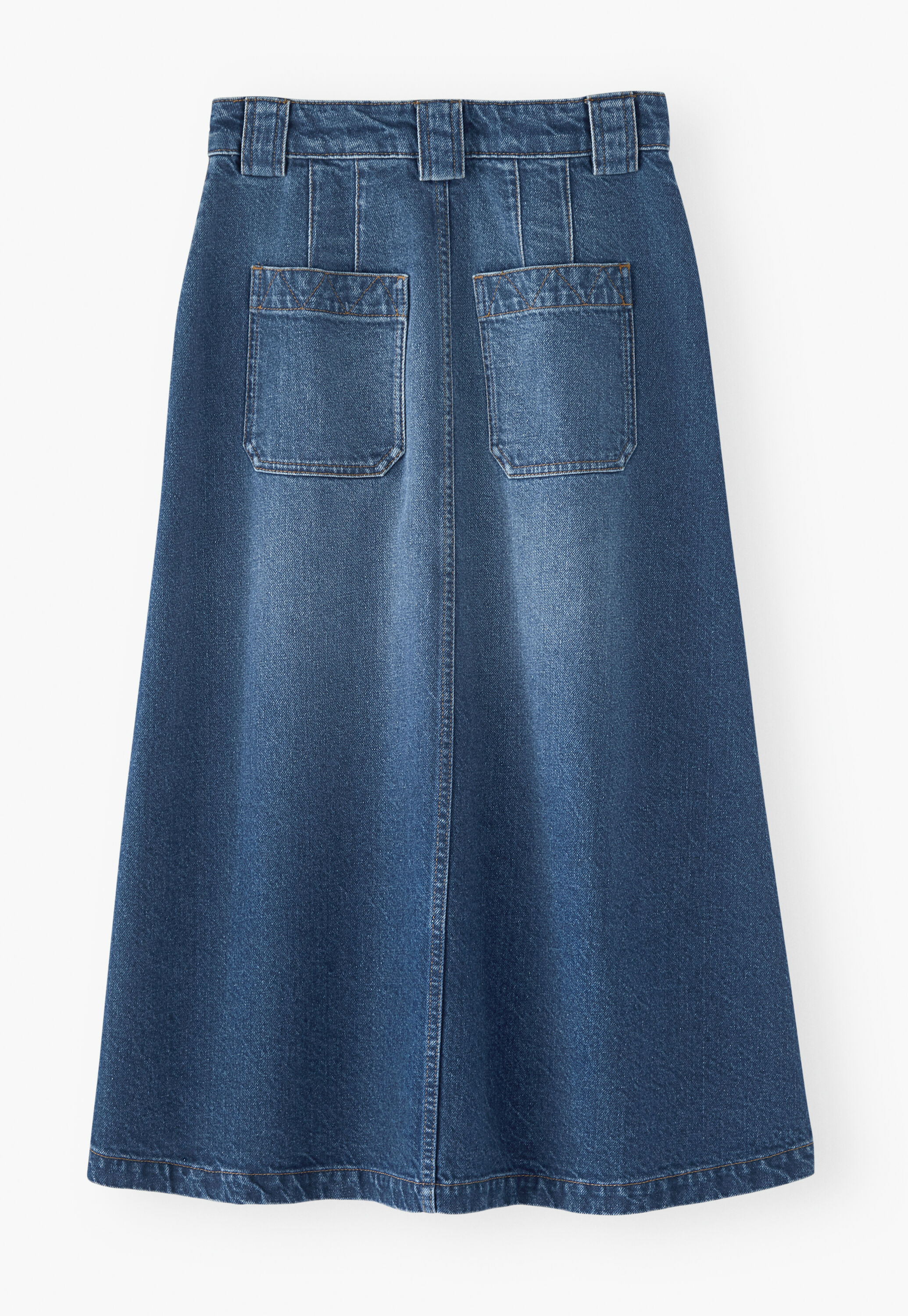 Durchgekn&ouml;pfter Rock aus Denim