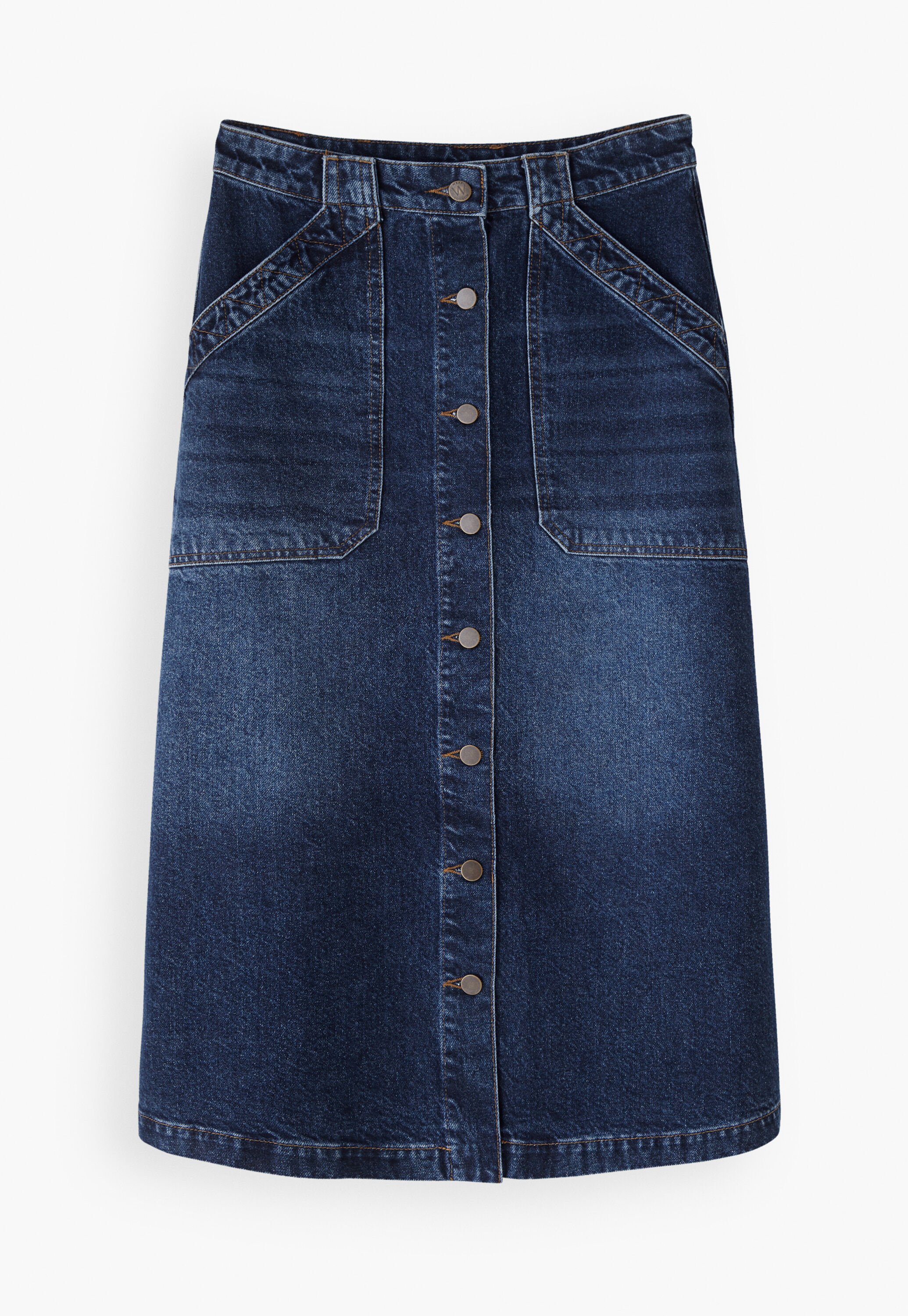 Durchgekn&ouml;pfter Rock aus Denim