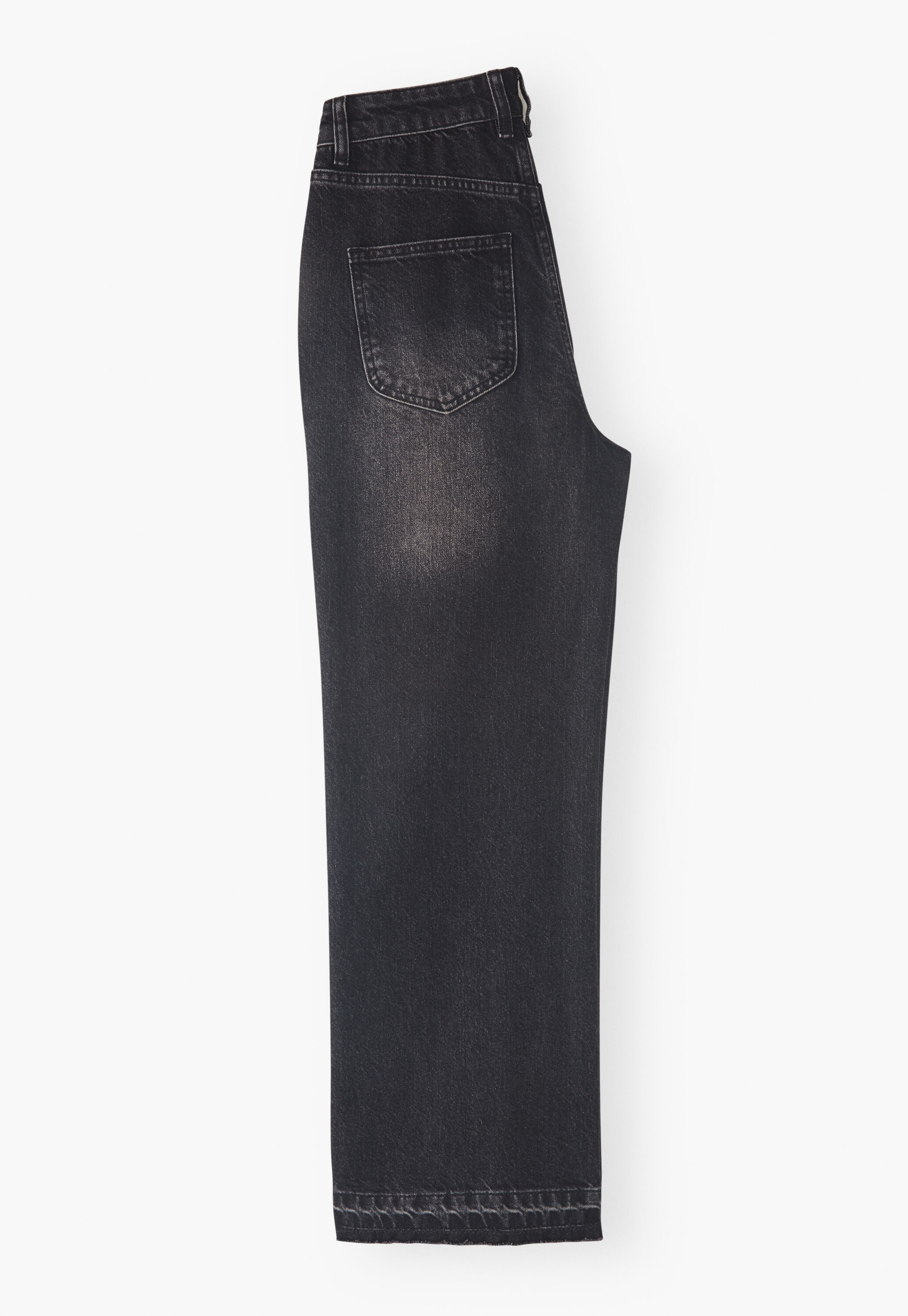 Jeans mit ausgelassenem Saum, Gewaschenes Schwarz, large