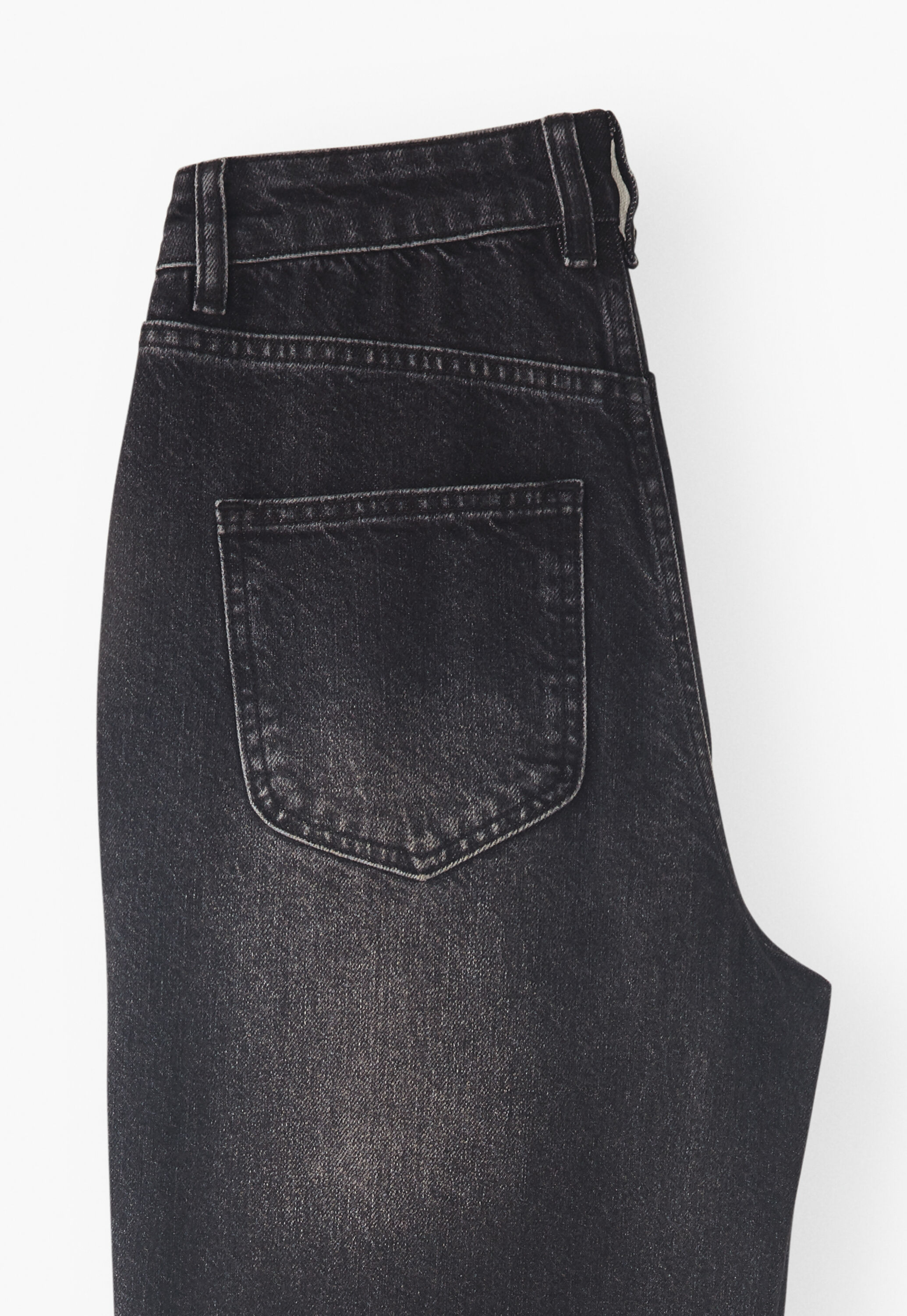 Jeans mit ausgelassenem Saum, Gewaschenes Schwarz, large