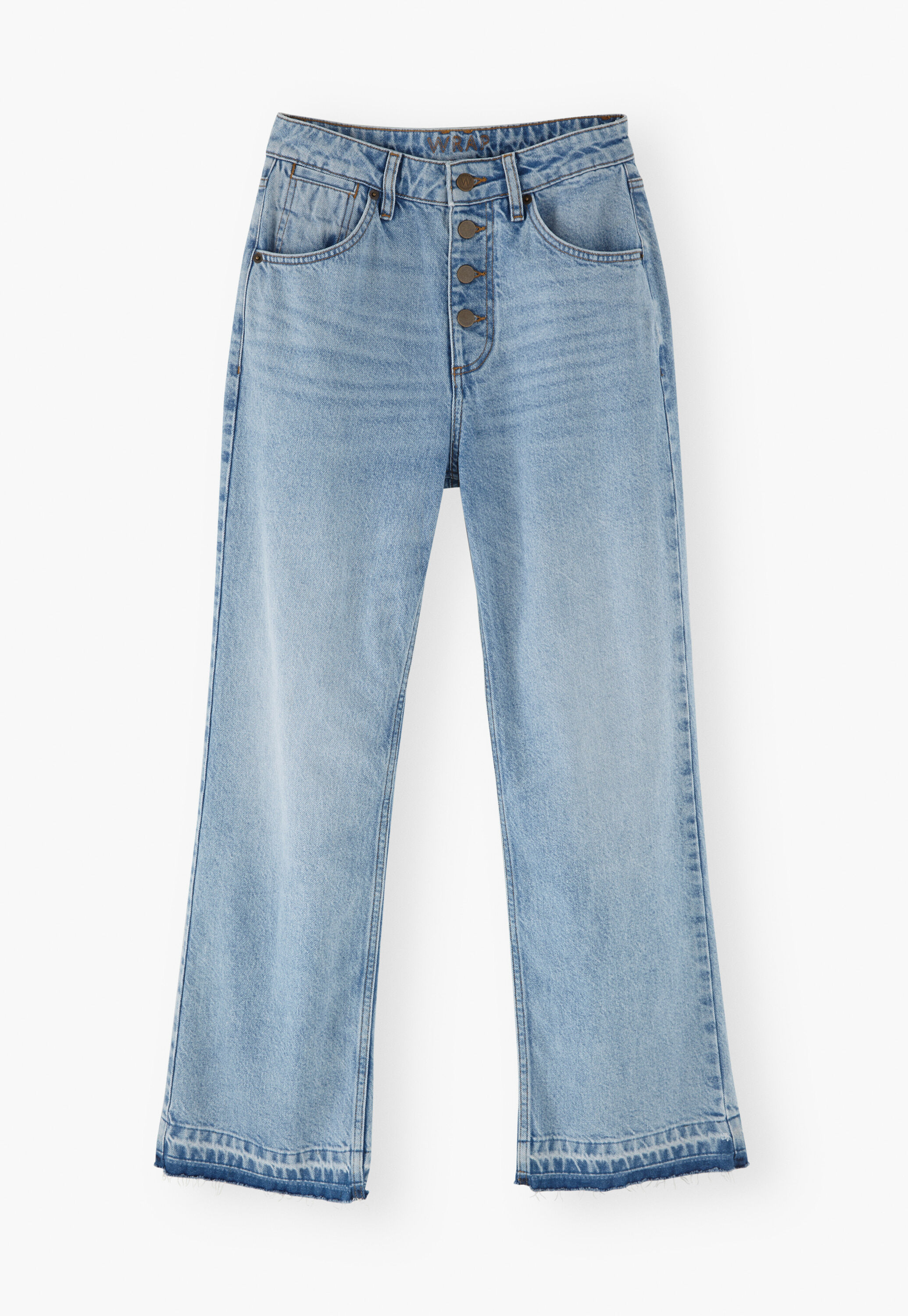 Jeans mit ausgelassenem Saum