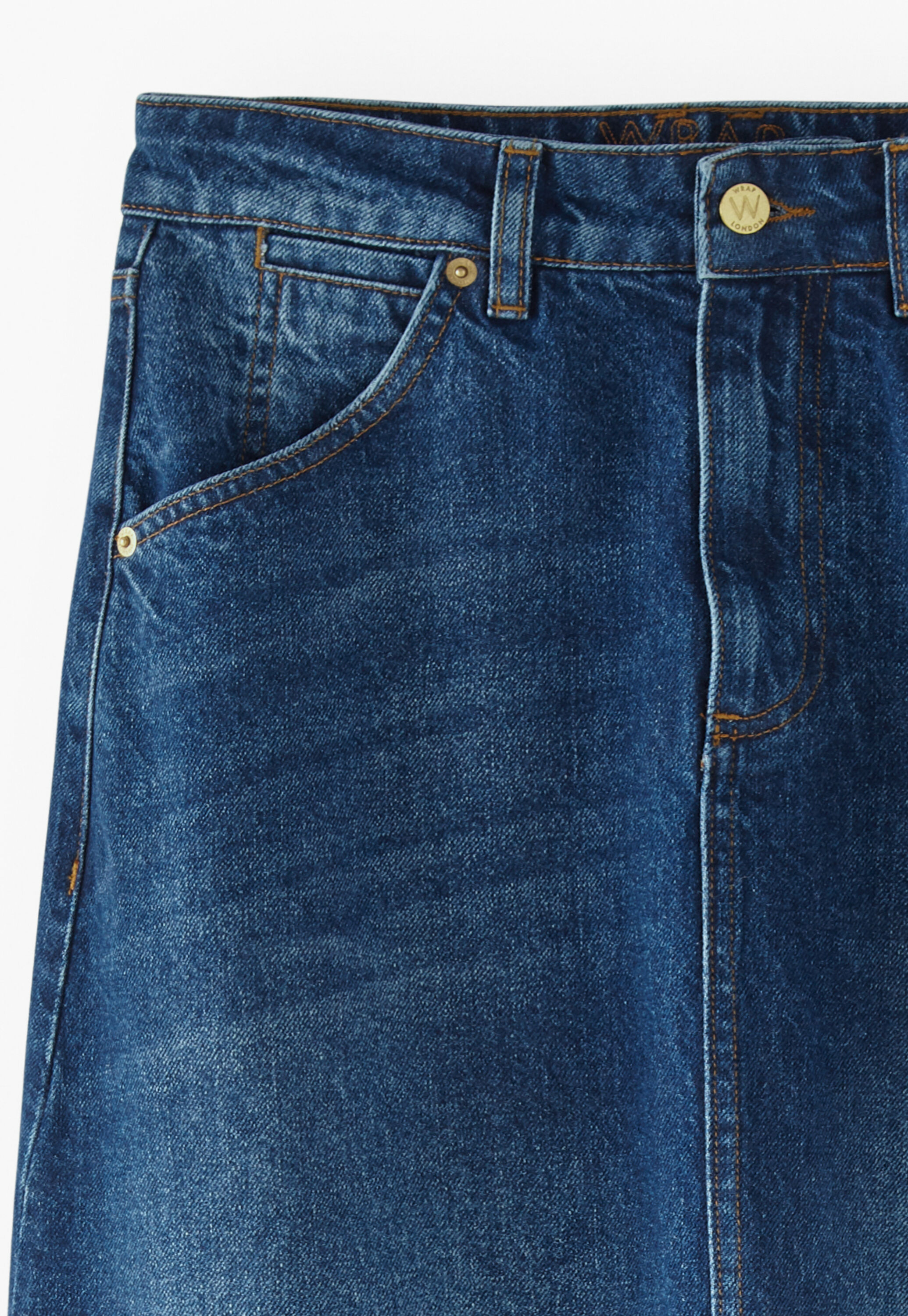 Ausgestellter Maxirock aus Denim
