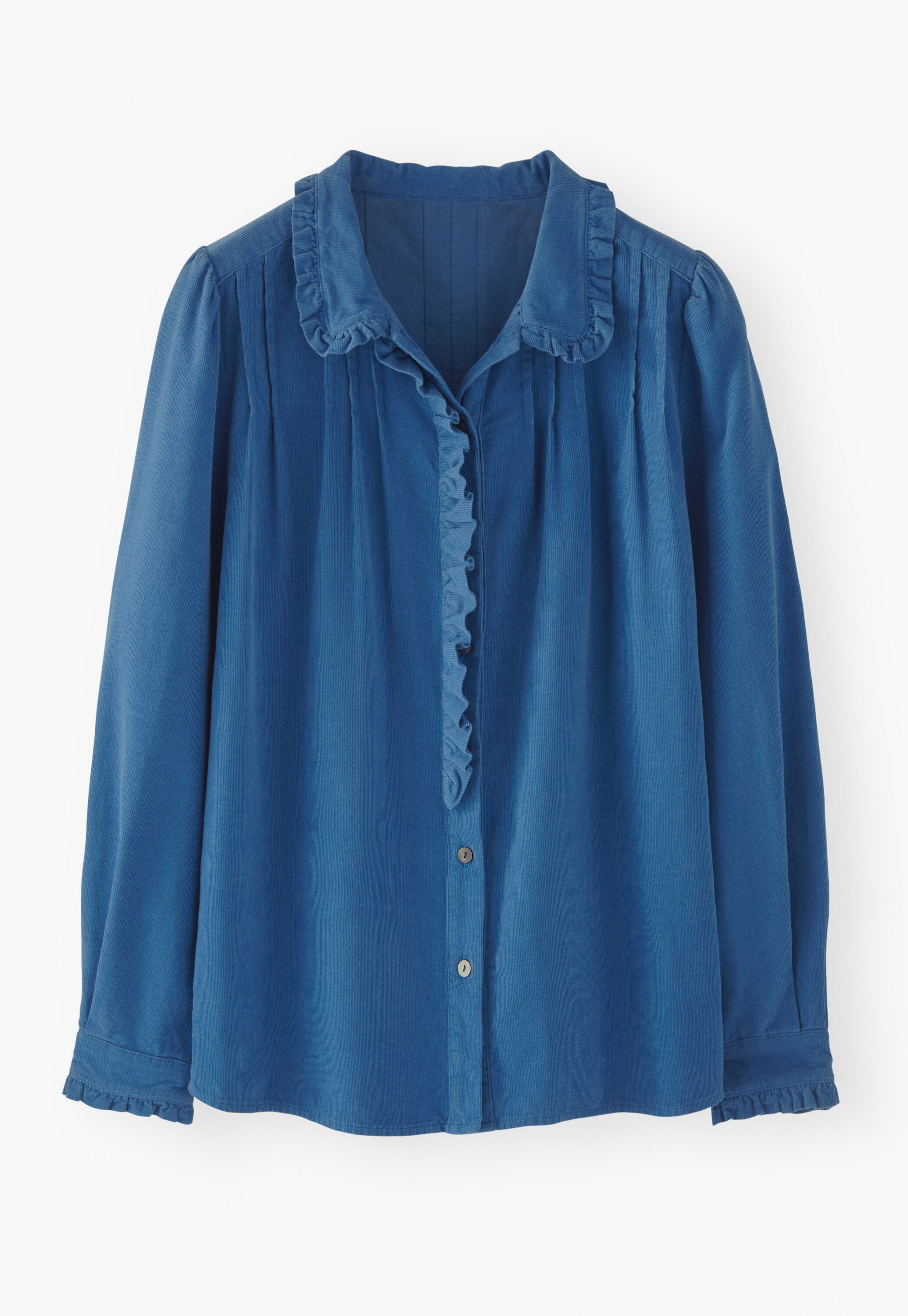 Faltenbluse aus Cord
