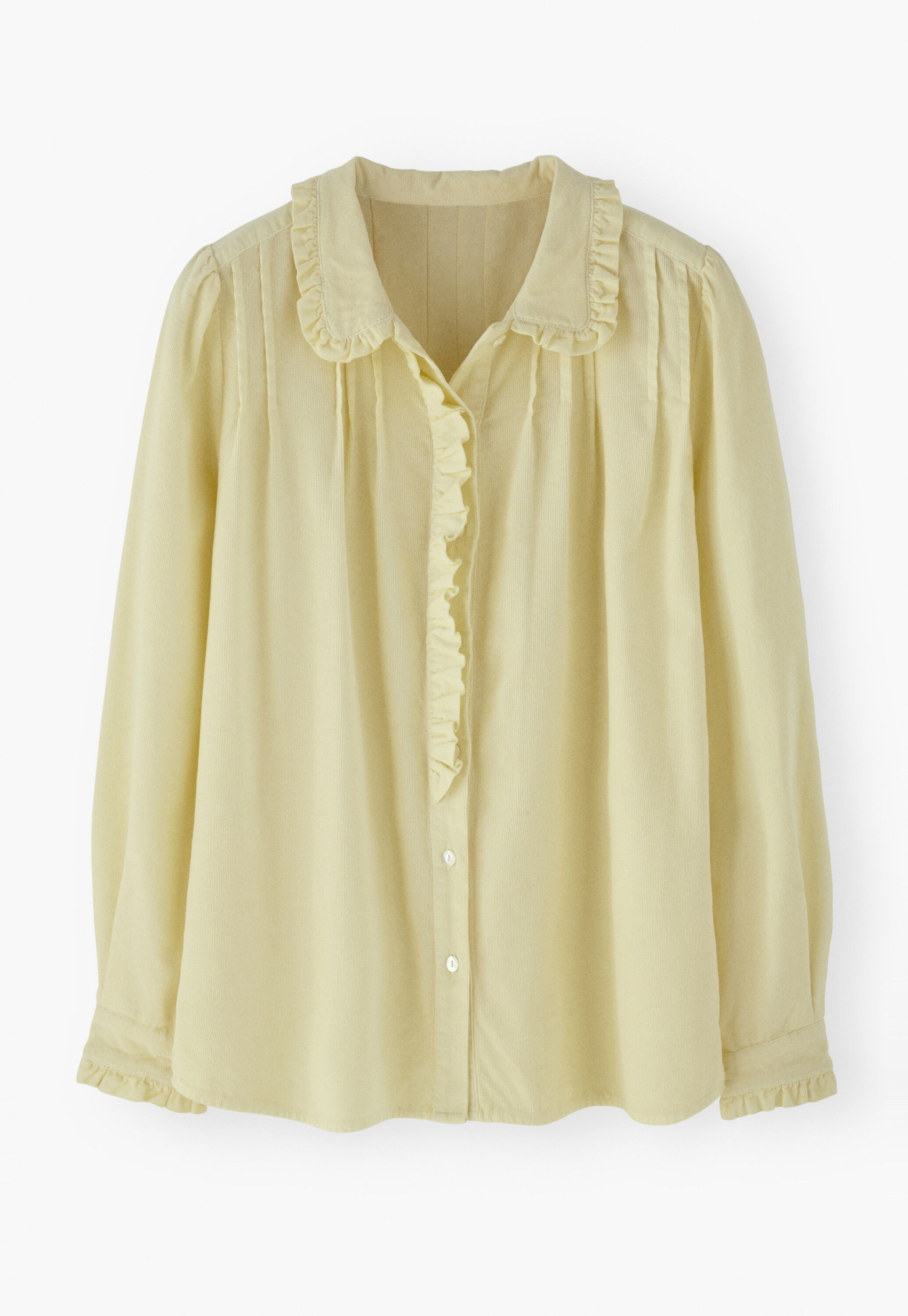 Faltenbluse aus Cord