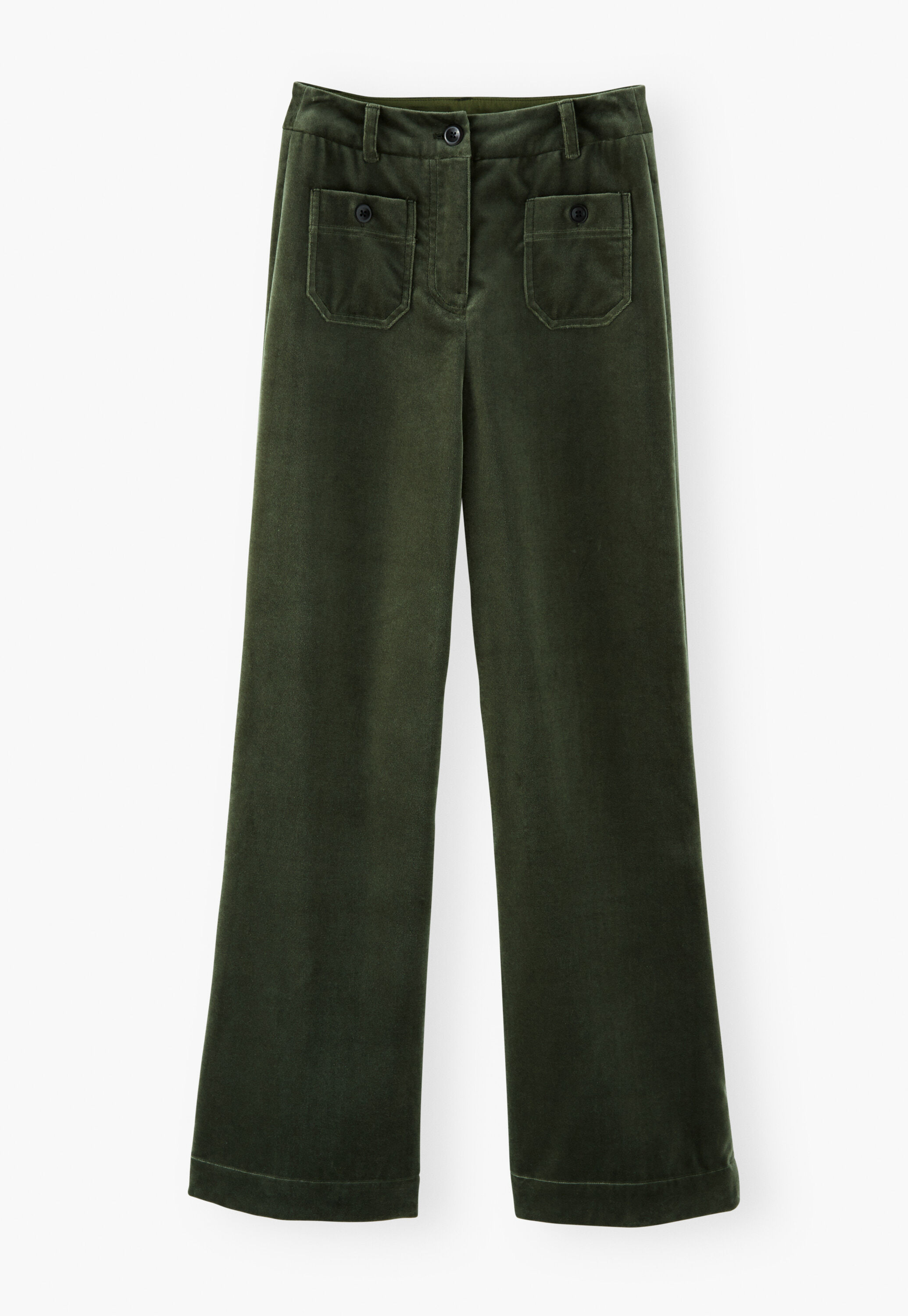 Samthose mit weitem Bein