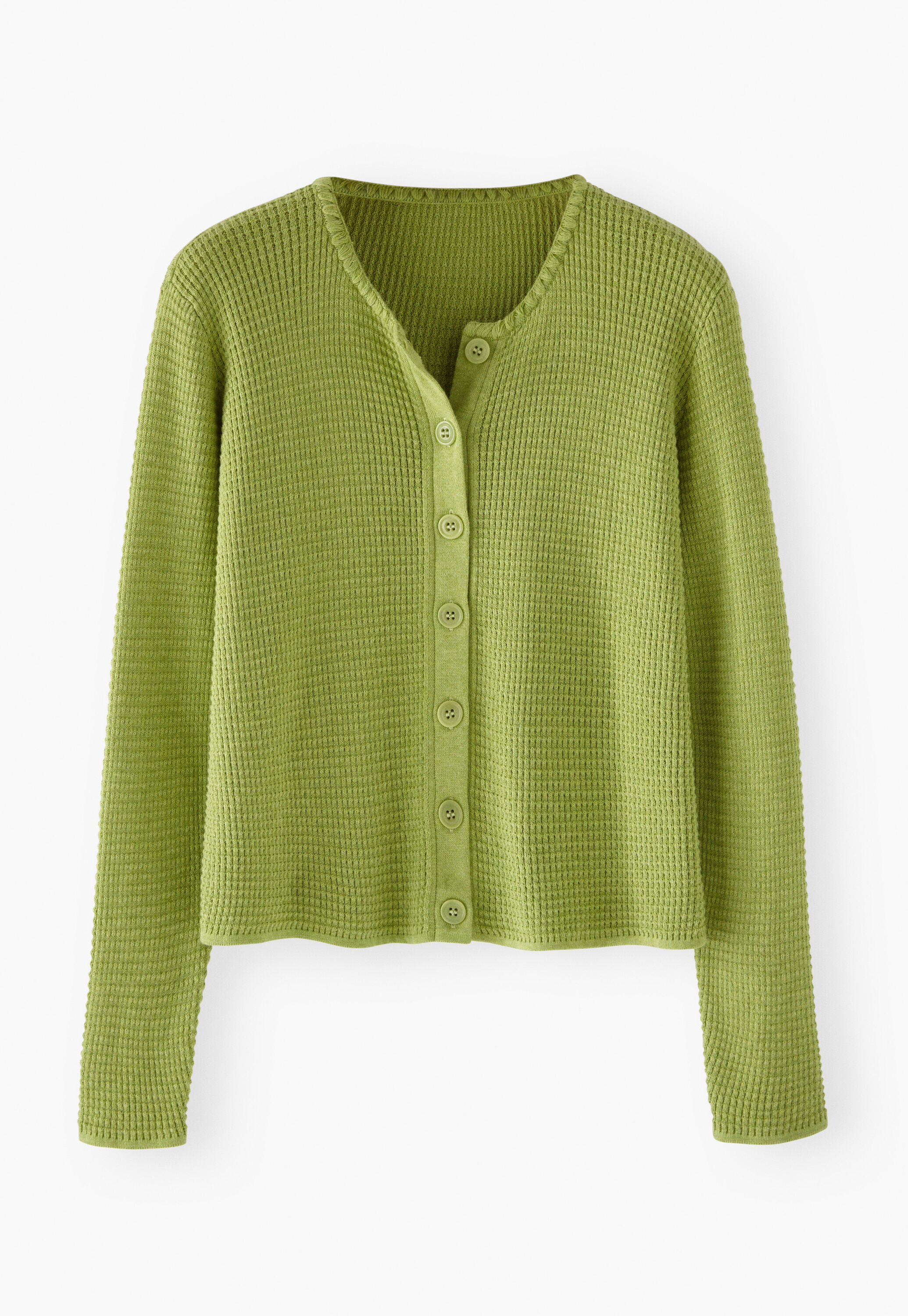 Cardigan im Waffelmuster