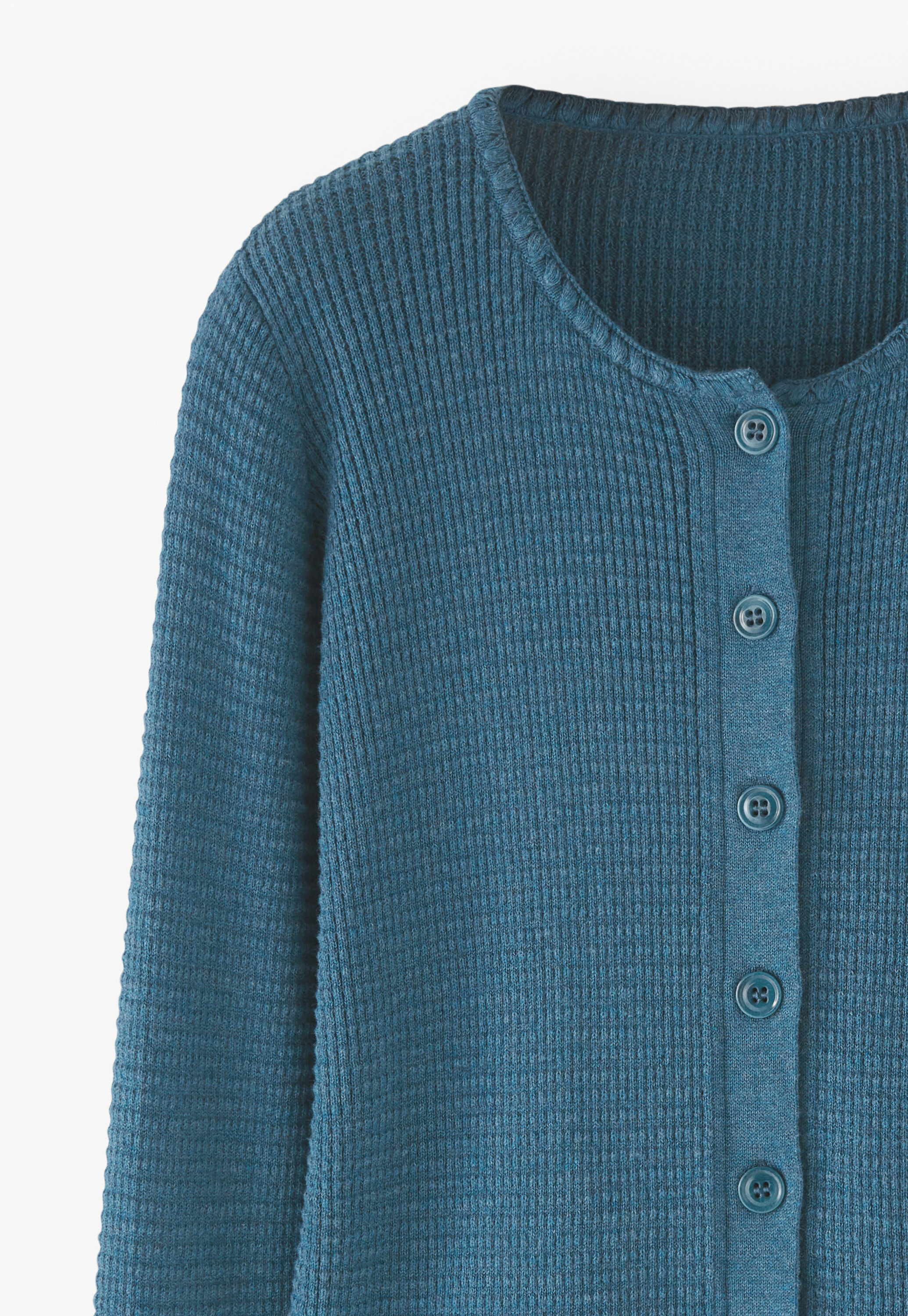 Cardigan im Waffelmuster