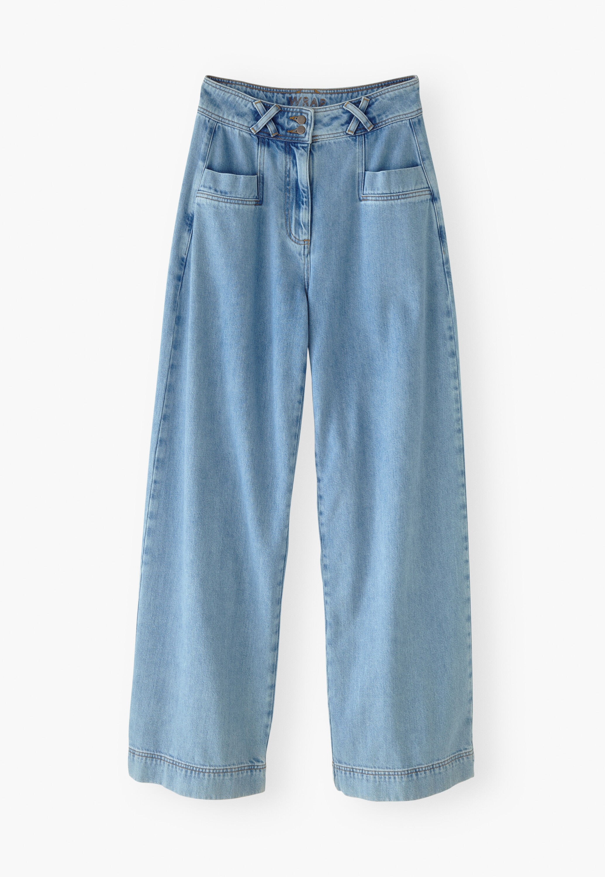 Flie&szlig;ende Jeans mit weitem Bein